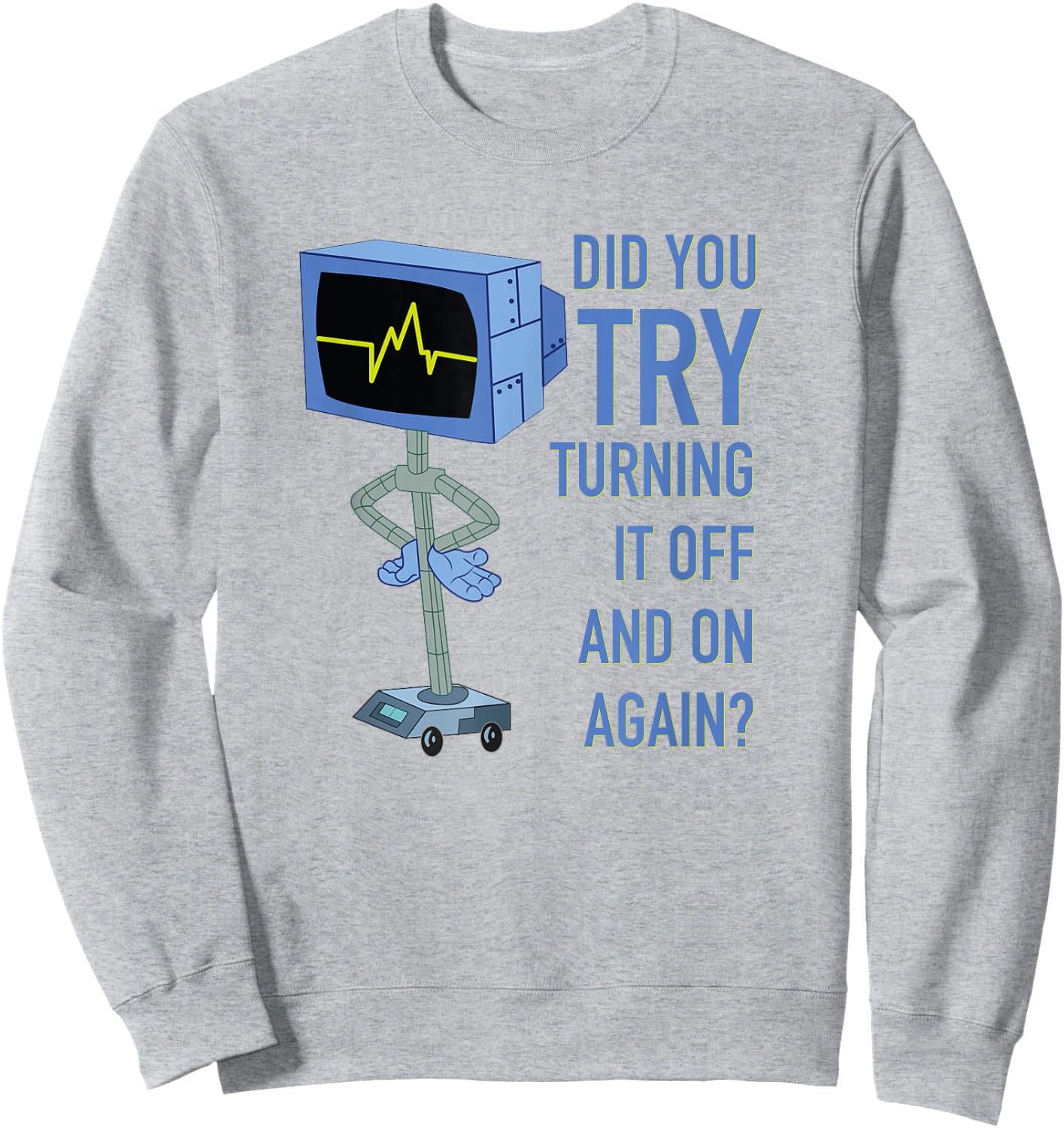 Mademark x SpongeBob SquarePants - Karen Plankton - Did you try turning it off and on again? Sweatshirt - Sweatshirt | Ash