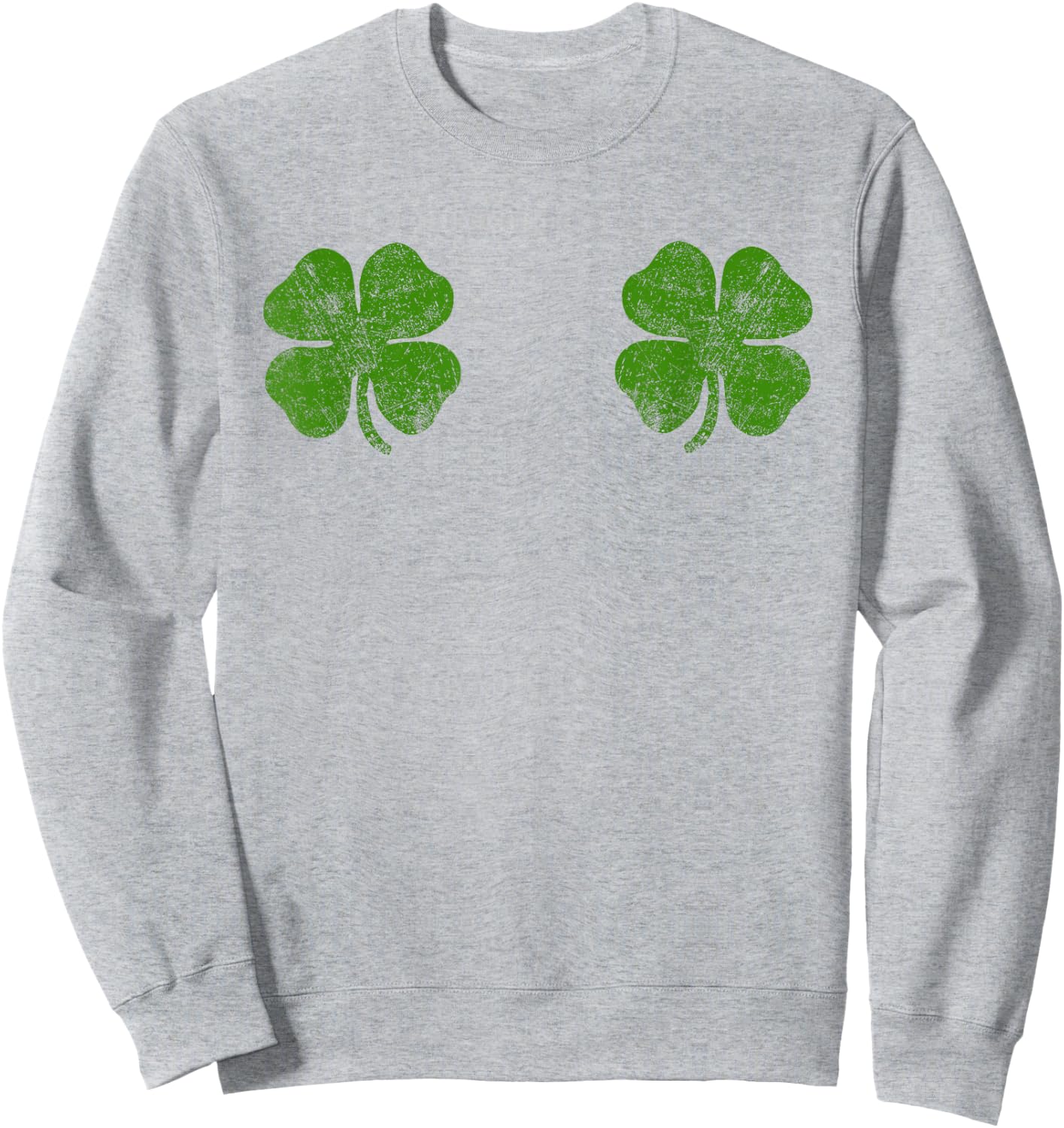 Shamrock Boob, St Patricks Day Women Shirt Shamrock Boob Sweatshirt - Sweatshirt | Ash