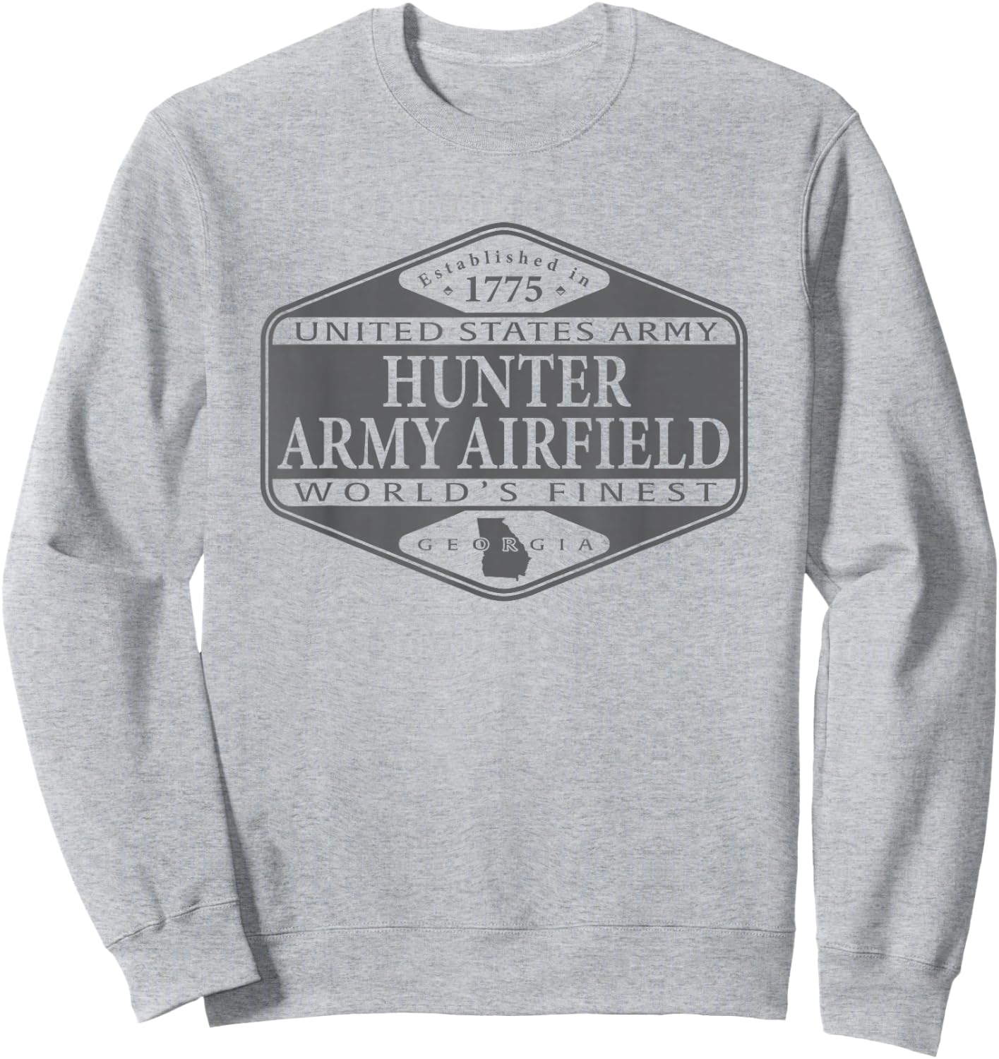 Hunter Army Airfield United States Military World's Finest Sweatshirt - Sweatshirt | Ash
