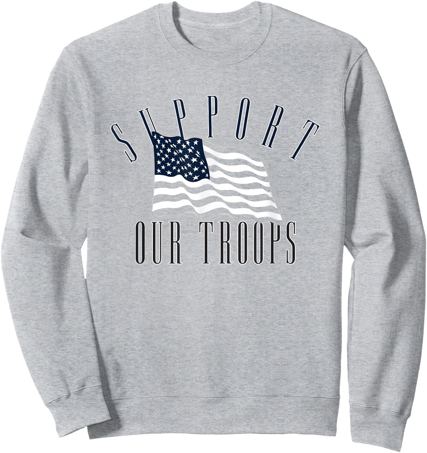 Support Our Troops Army United States Military Flag Red Sweatshirt - Sweatshirt | Ash