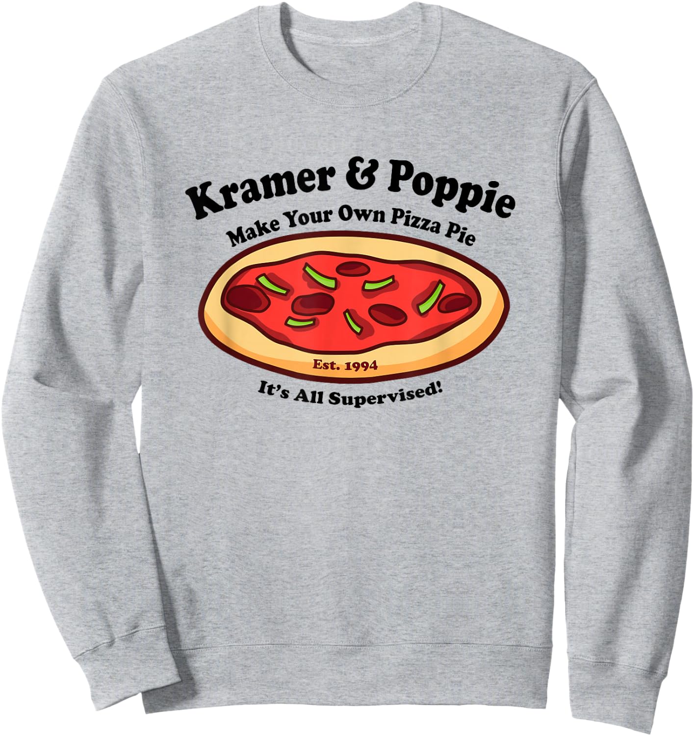 Kramer & Poppie Make Your Own Pizza Pie Sweatshirt - Sweatshirt | Ash