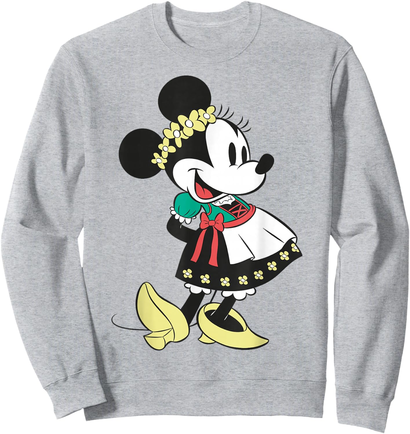 Disney Mickey and Friends Minnie Mouse Dirndl Portrait Sweatshirt - Sweatshirt | Ash