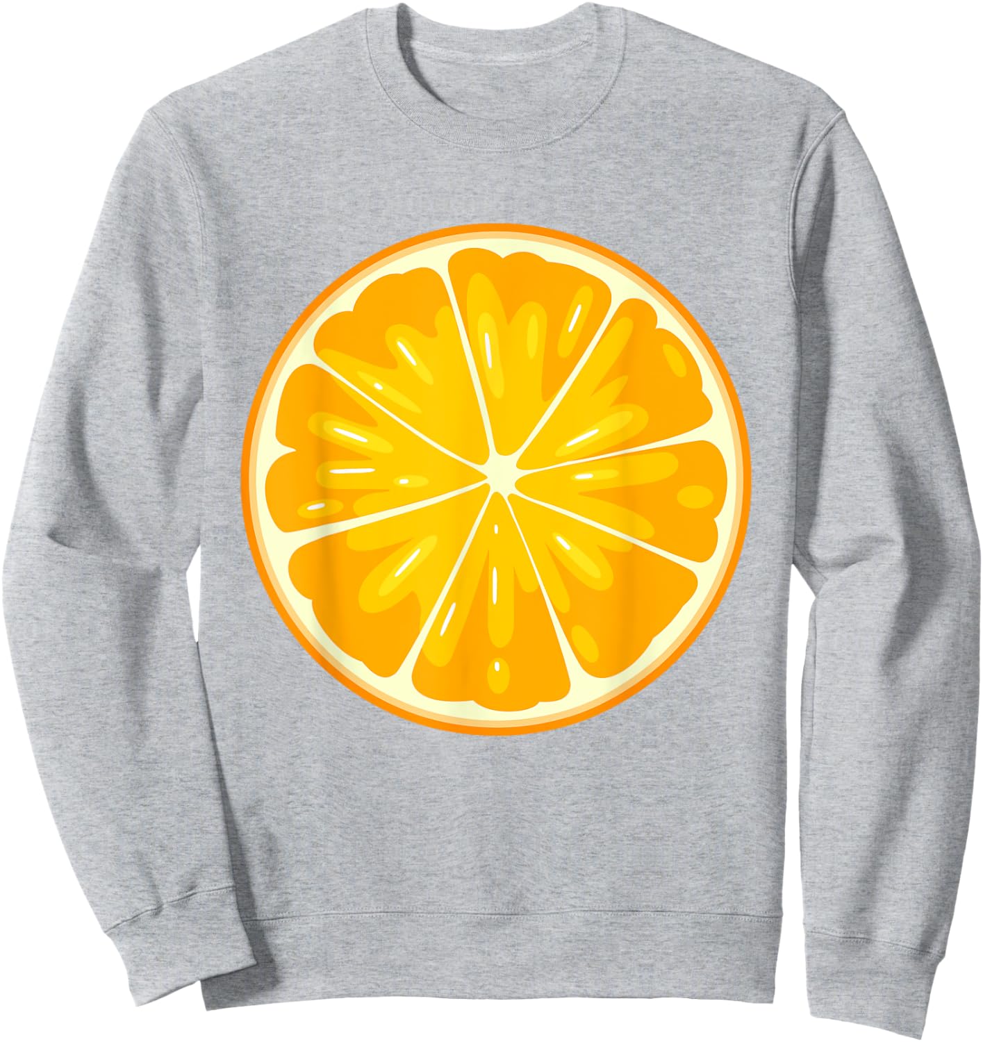 Funny Orange Sliced Fruit Lazy Easy Halloween Costume Sweatshirt - Sweatshirt | Ash