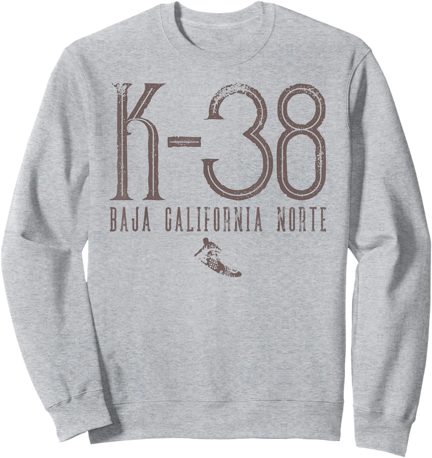 K-38 Surf Beach Baja California Norte Surfing Mexico Surfer Sweatshirt - Sweatshirt | Ash