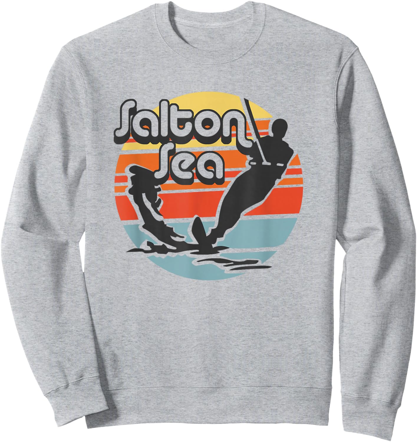Salton Sea California water ski retro Sweatshirt - Sweatshirt | Ash