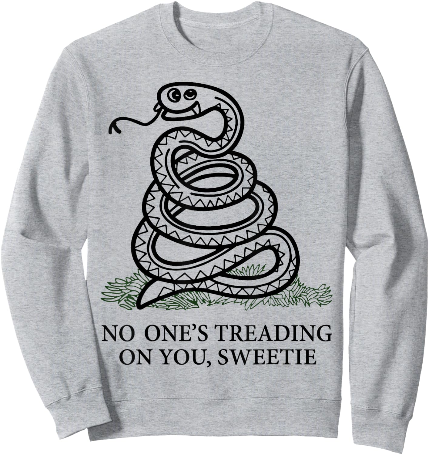 No One's Treading On You Sweetie Snake Sweatshirt - Sweatshirt | Ash