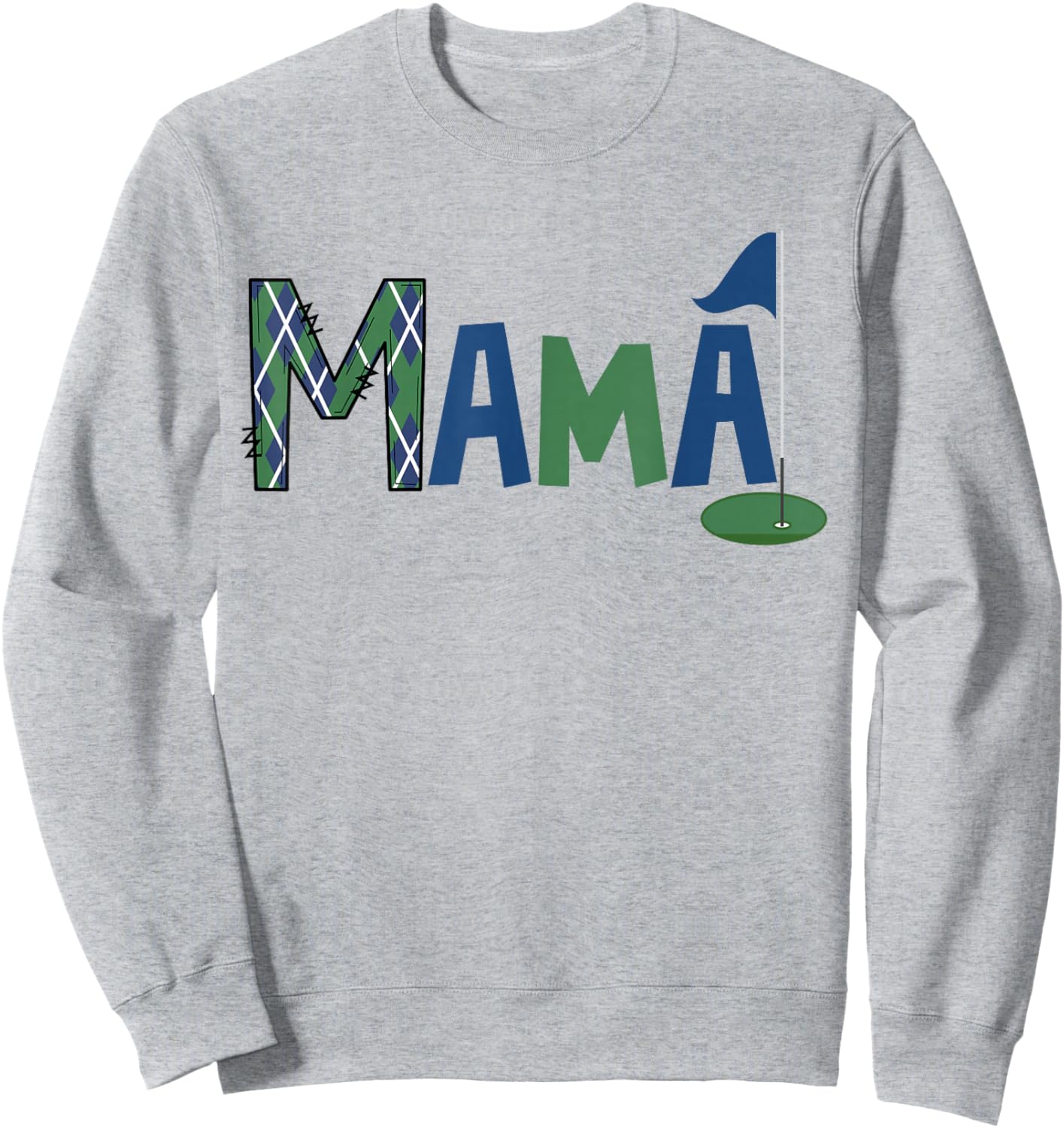 Mama of The Birthday Boy Hole in One Golf Sport Matching Sweatshirt - Sweatshirt | Ash