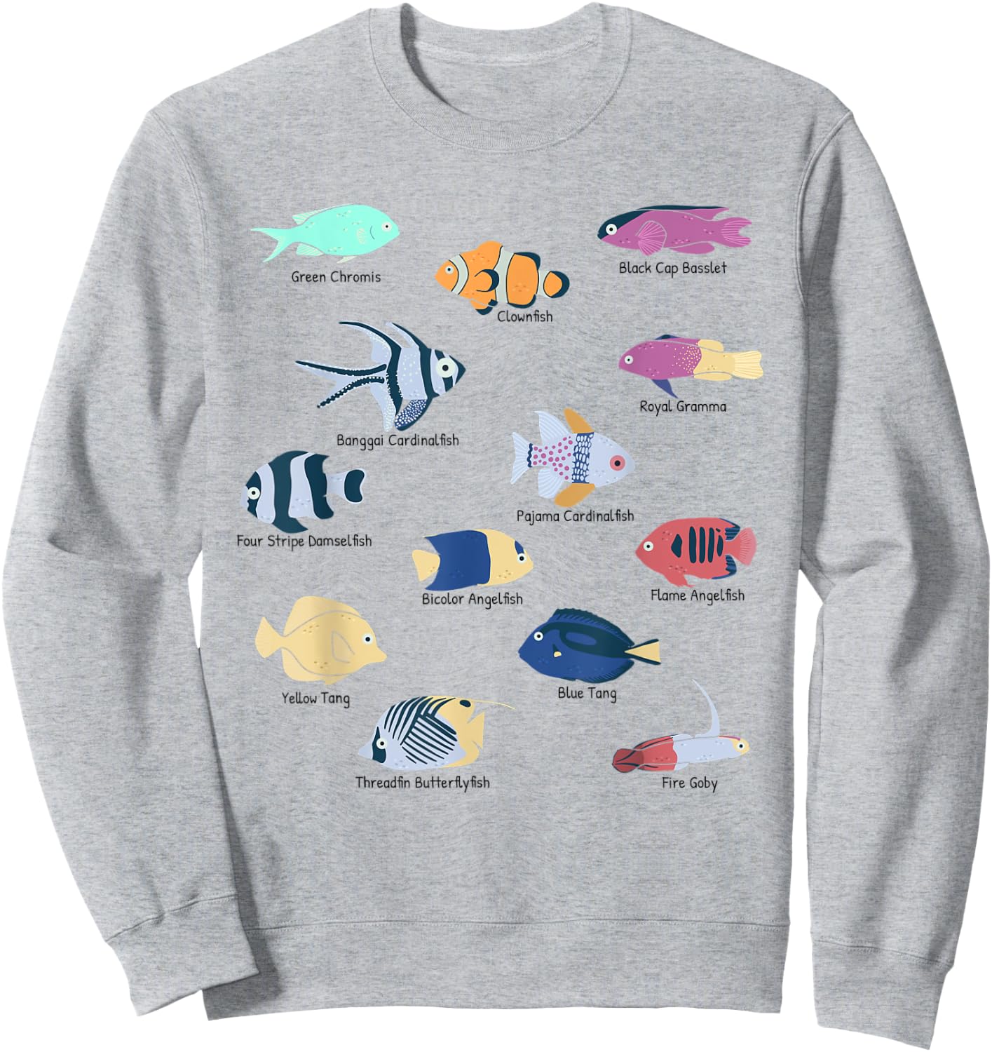 Coral Reefs Tropical Fishes In Reef Aquariums Fish Tank Sweatshirt - Sweatshirt | Ash