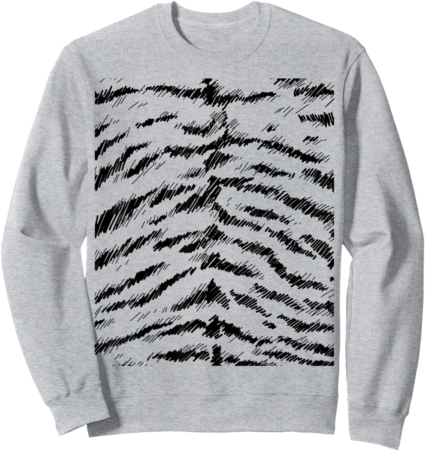 Tiger Print Stripes Animal Cute Easy Halloween Costume Sweatshirt - Sweatshirt | Ash