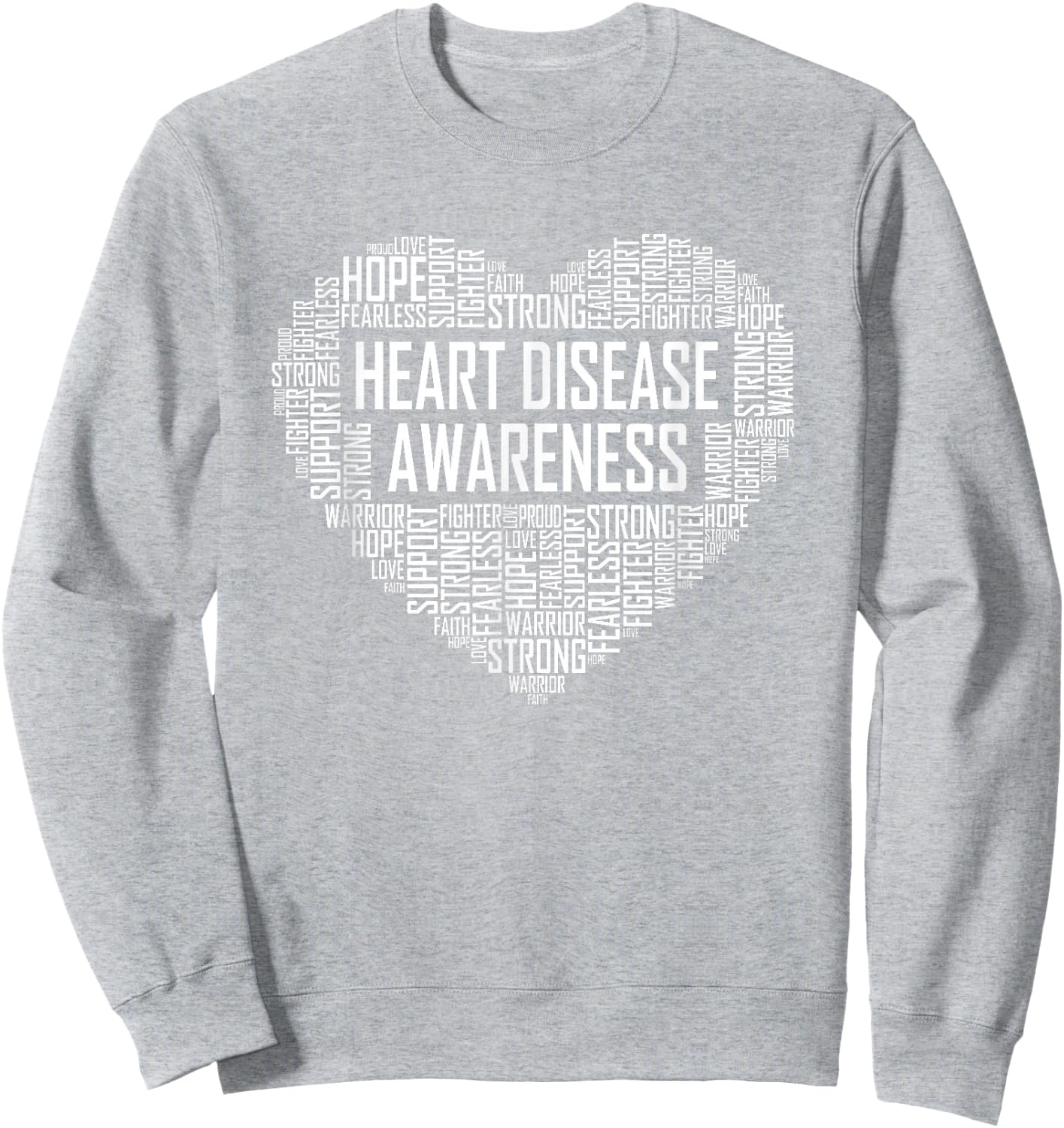 Heart Disease Awareness Heart Gift February Wear Red Sweatshirt - Sweatshirt | Ash
