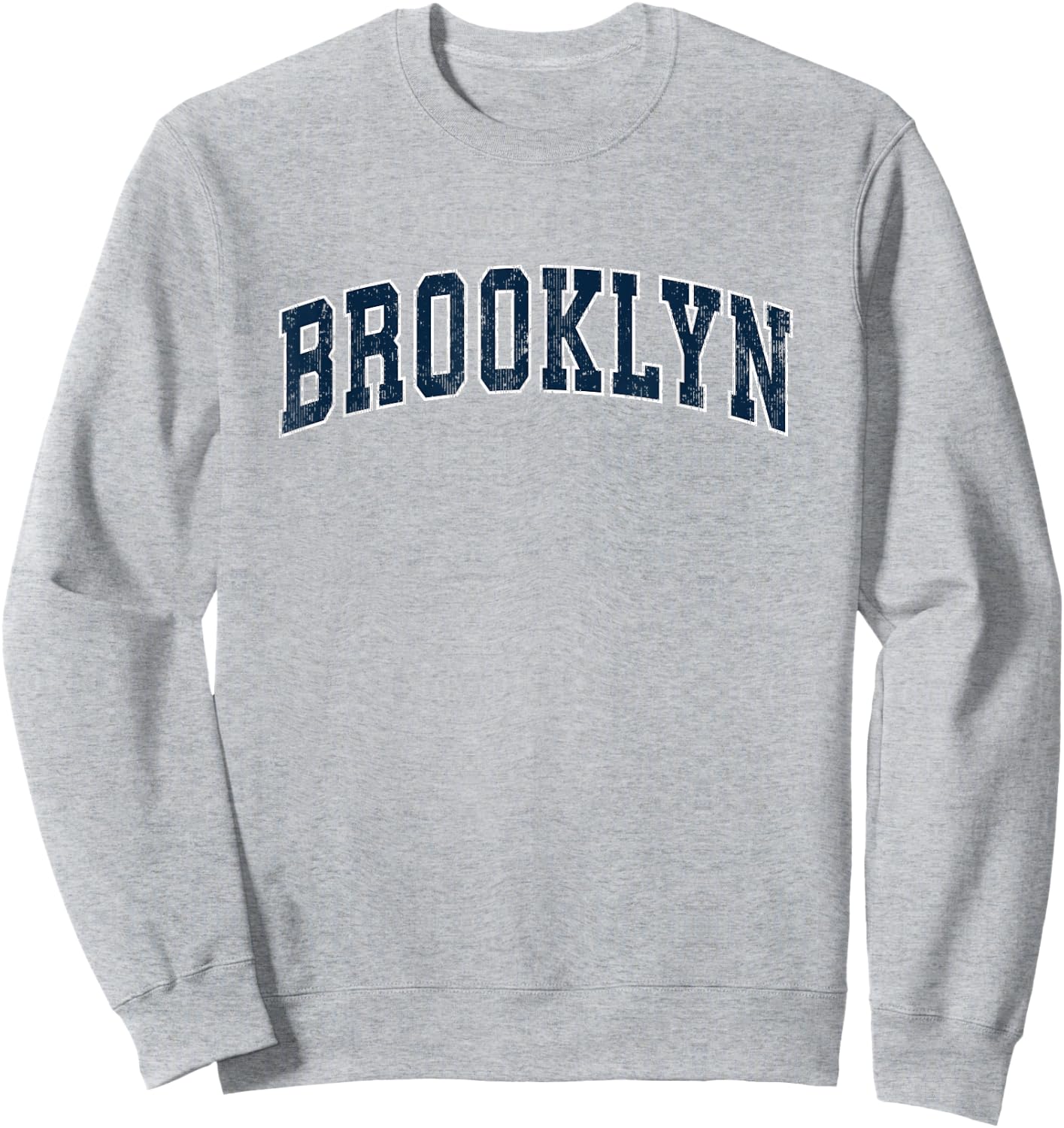 Brooklyn New York NY Vintage Sports Design Navy Design Sweatshirt - Sweatshirt | Ash