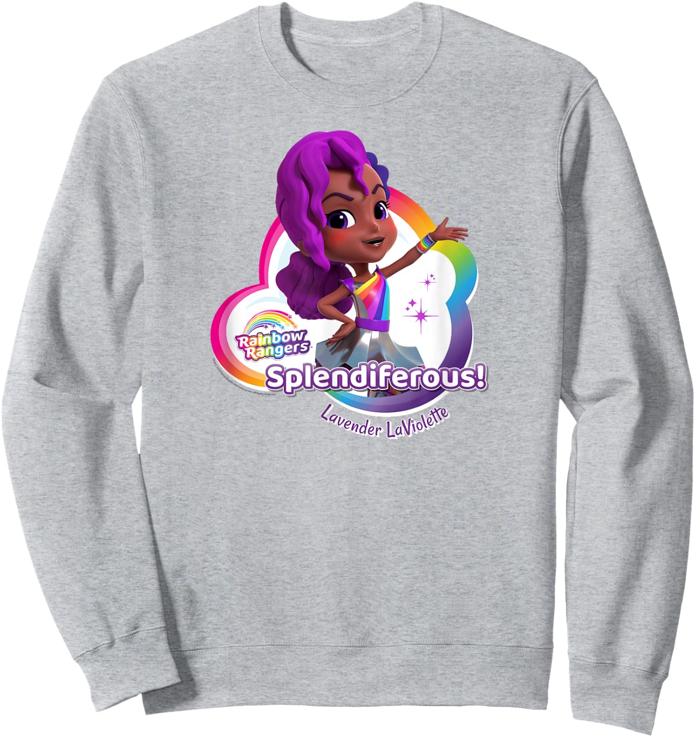 Rainbow Rangers Lavender LaViolette "Splendiferous!" Sweatshirt - Sweatshirt | Ash