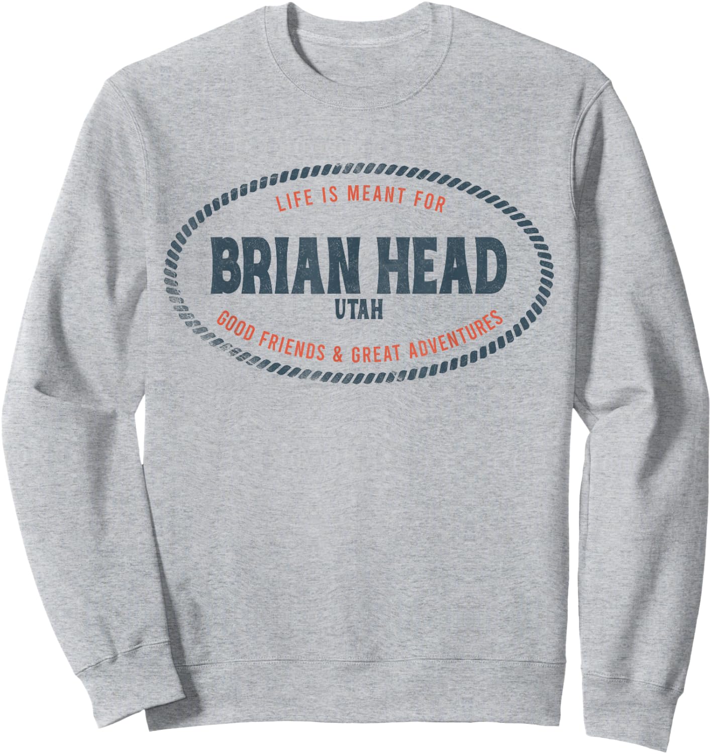 Casual Brian Head Utah Hiking Outdoor Graphic Sweatshirt - Sweatshirt | Ash