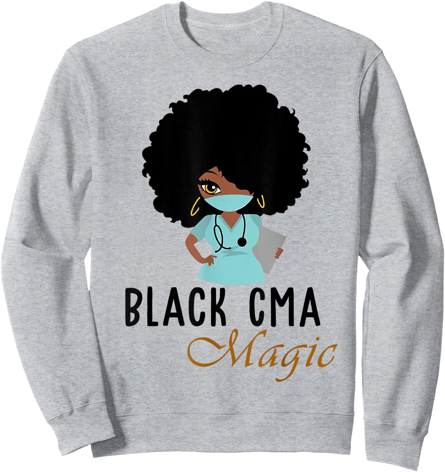 Black CMA Magic Gift Nurse Women 2021 Sweatshirt - Sweatshirt | Ash