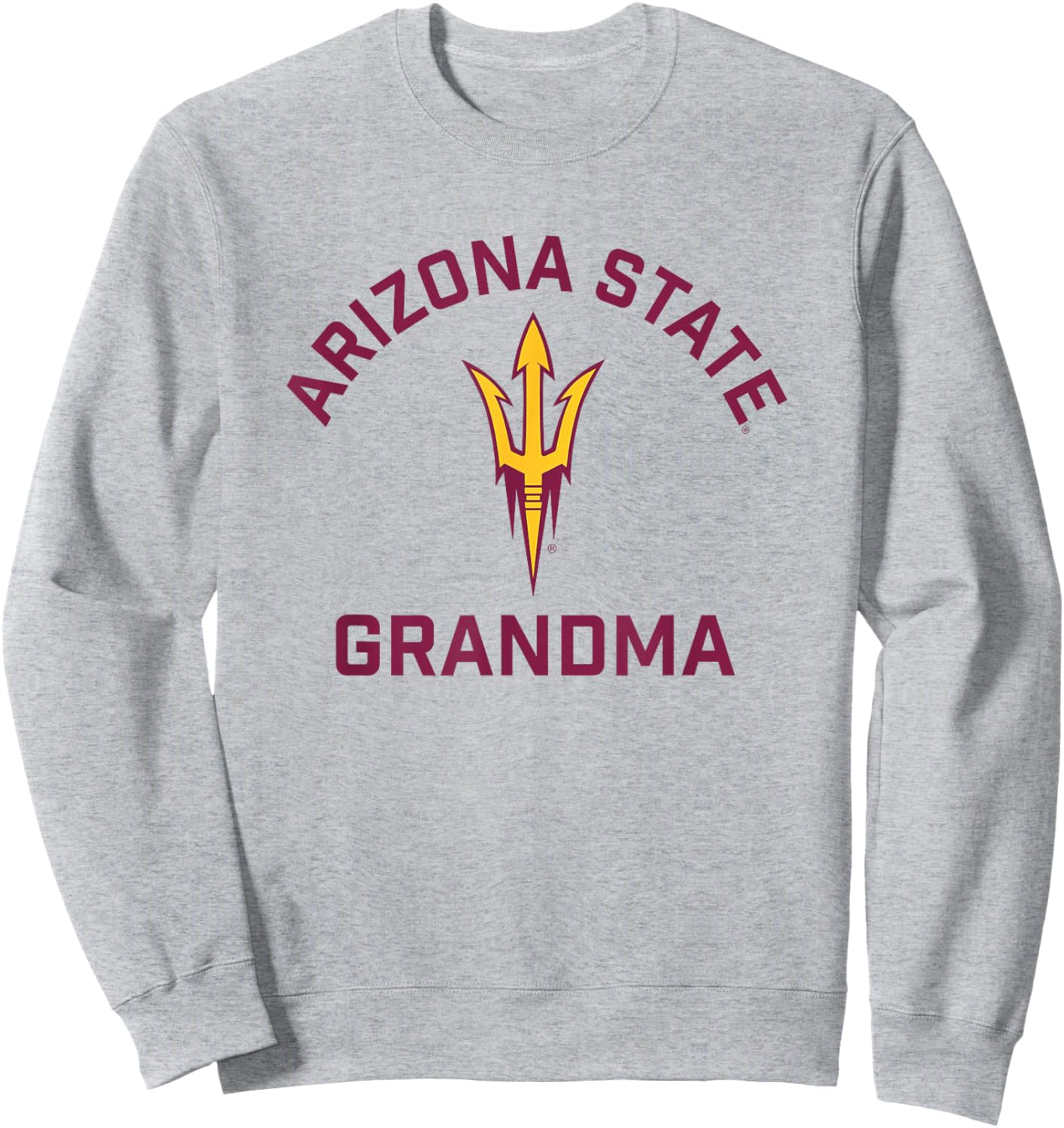 Arizona State University Sun Devils Arched Grandma Sweatshirt - Sweatshirt | Ash