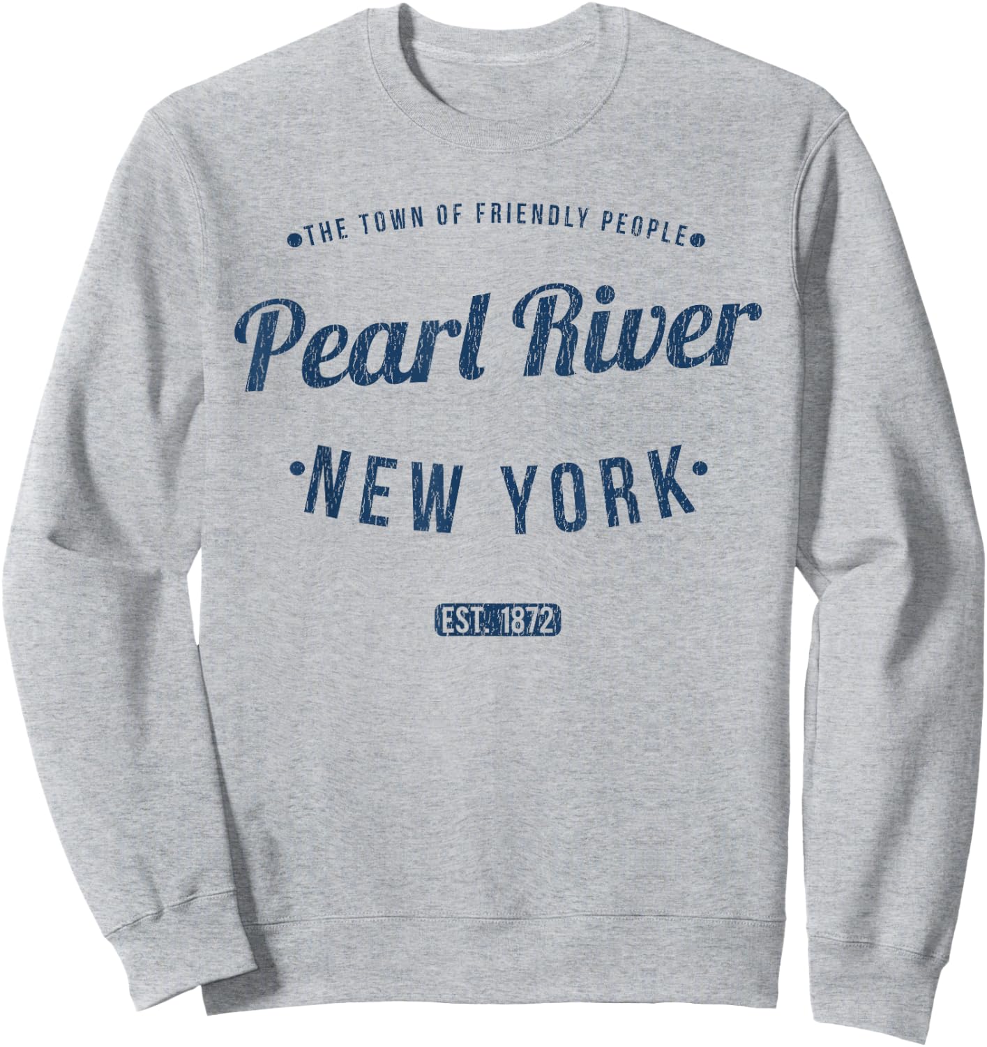 Pearl River New York Vintage Travel Souvenir Pearl River Sweatshirt - Sweatshirt | Ash