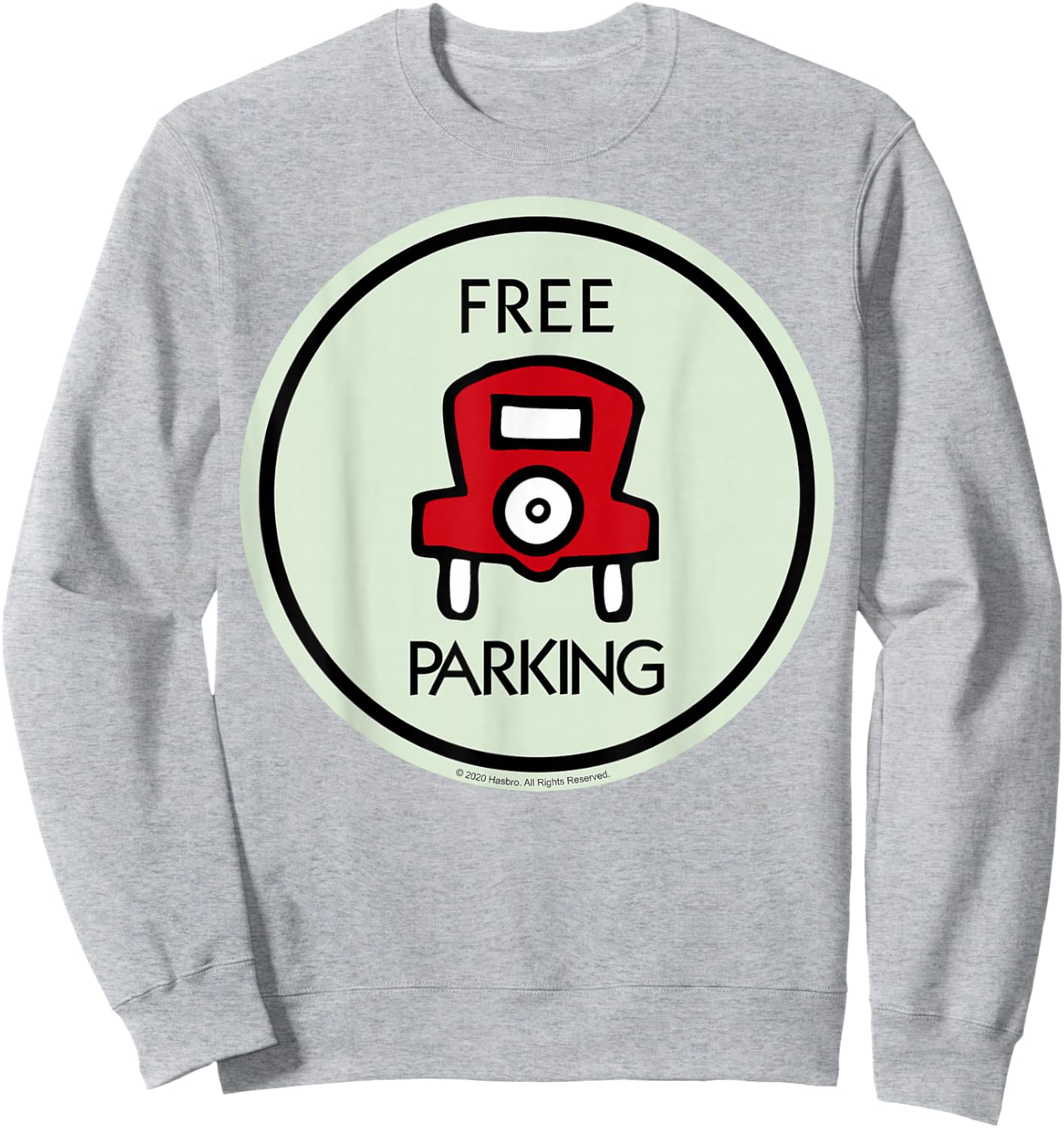 Monopoly Free Parking Game Board Vintage Logo Sweatshirt - Sweatshirt | Ash