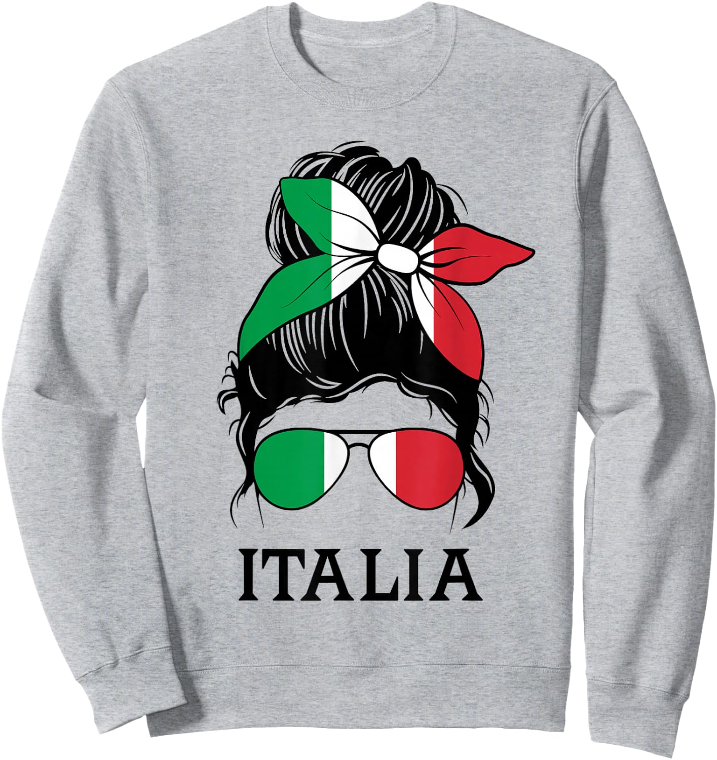 Italia Graphic Design for Girls Kid Italian Toodler Sweatshirt - Sweatshirt | Ash