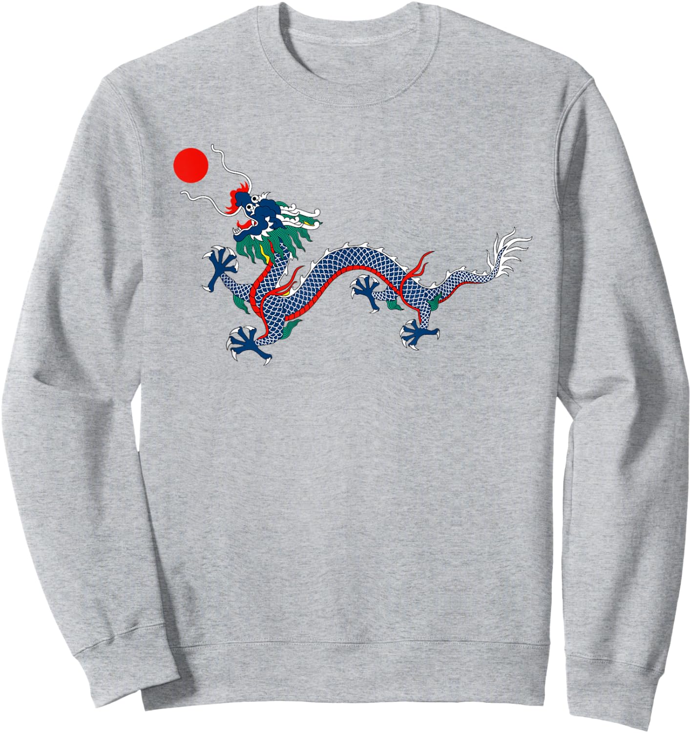 China Flag Imperial Yellow Dragon Flag Qing Dynasty Sweatshirt - Sweatshirt | Ash