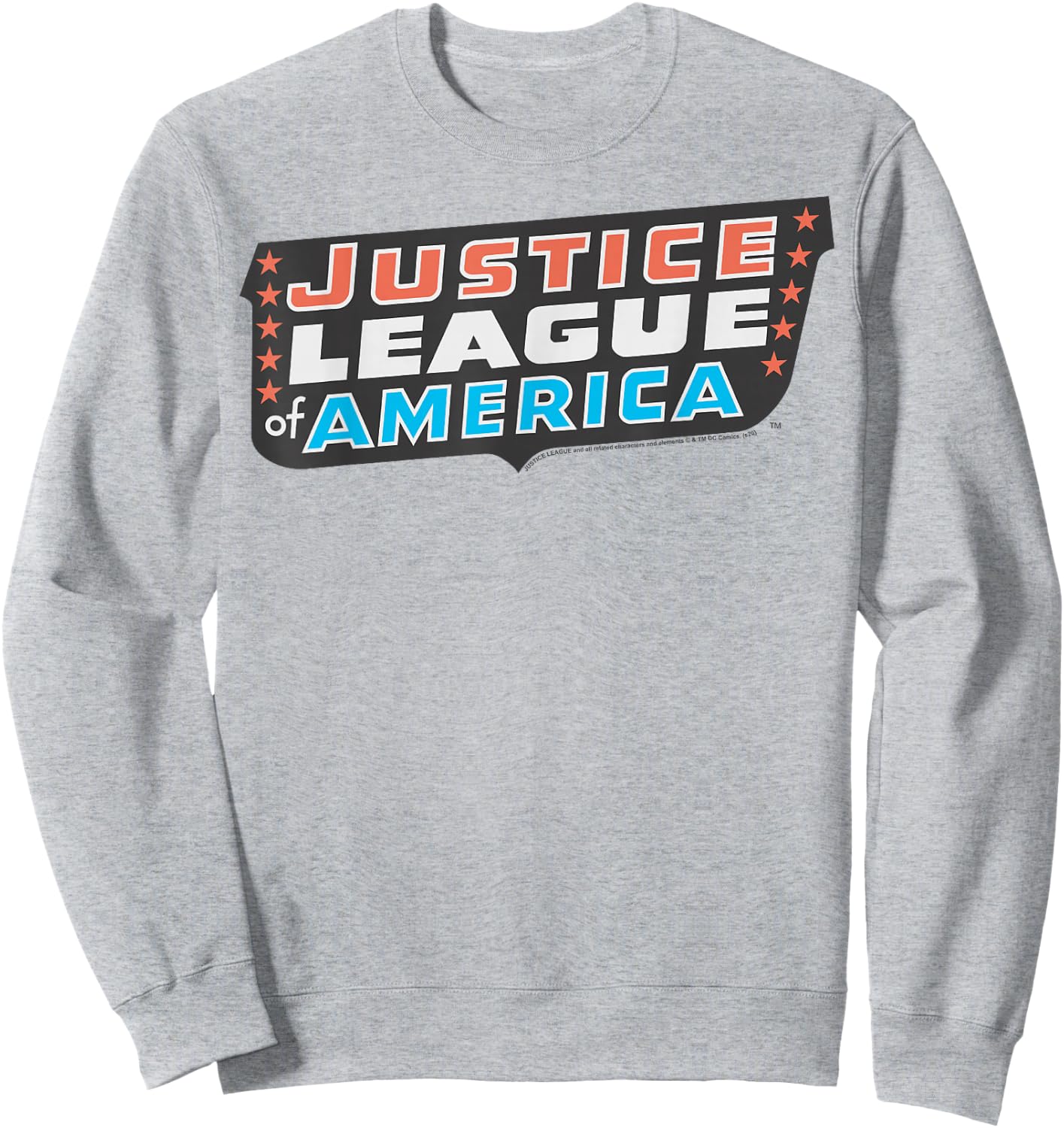 DC Comics Justice League of America Logo Sweatshirt - Sweatshirt | Ash