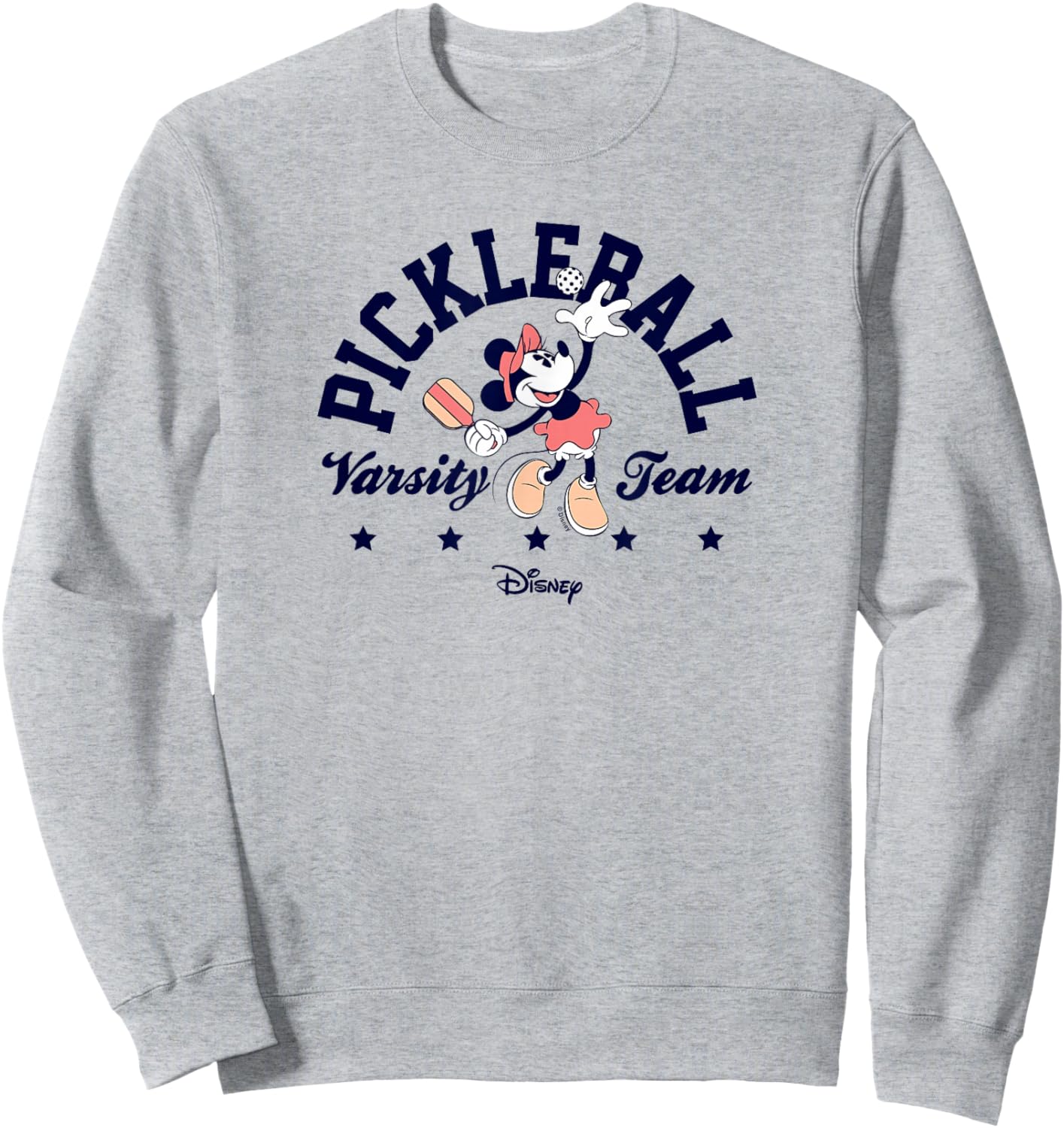 Minnie Mouse - Pickleball Serve Varsity Team Sweatshirt - Sweatshirt | Ash