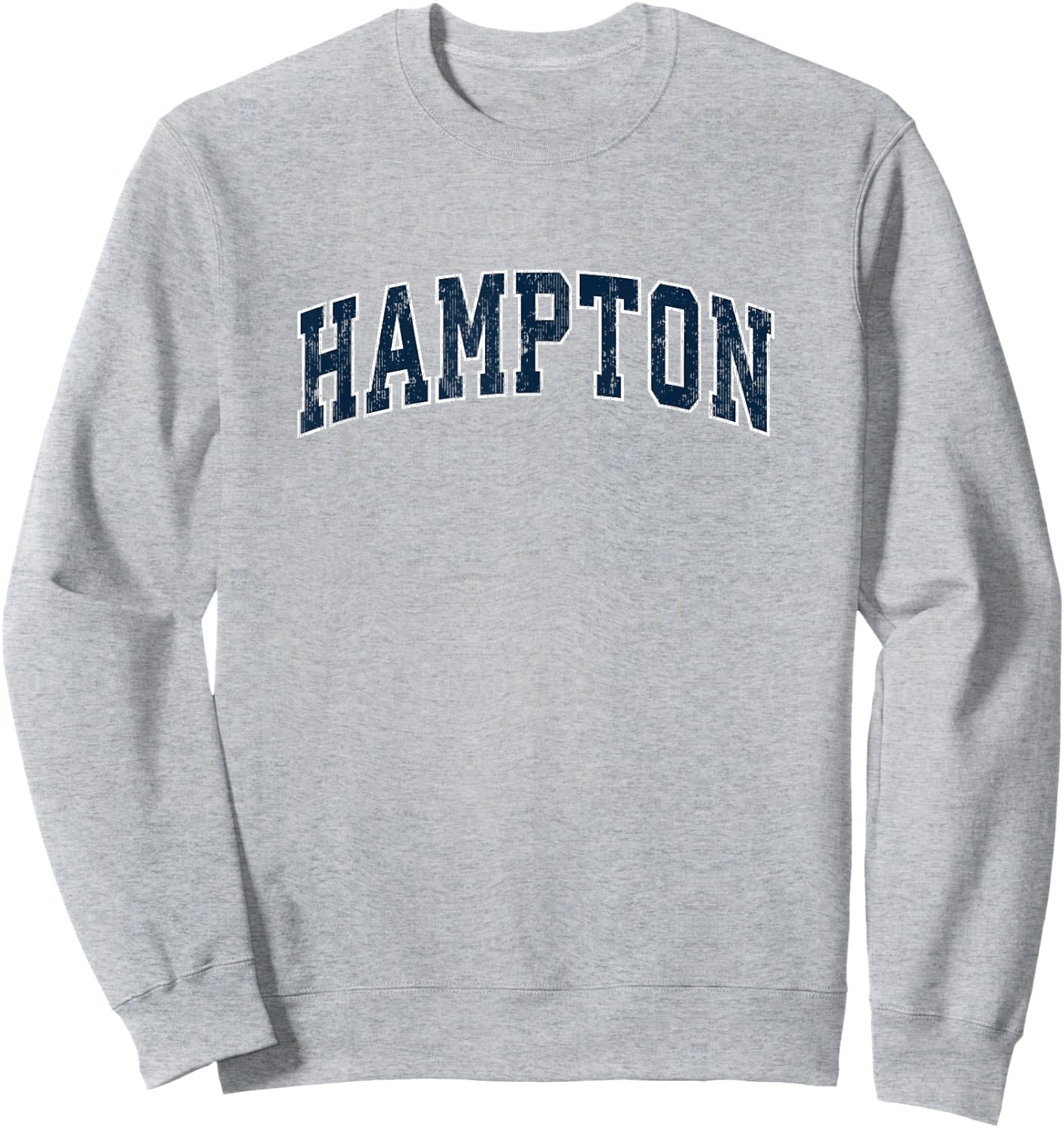 Hampton Virginia VA Vintage Sports Design Navy Design Sweatshirt - Sweatshirt | Ash