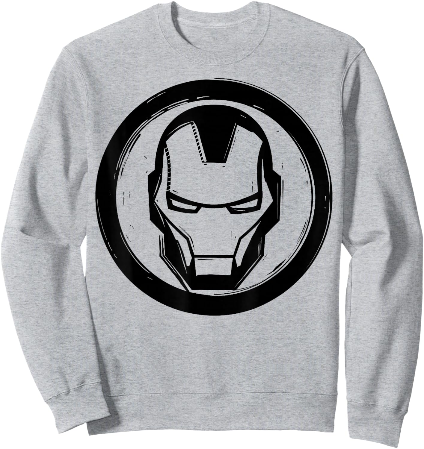 Marvel Iron Man Woodcut Logo Sweatshirt - Sweatshirt | Ash