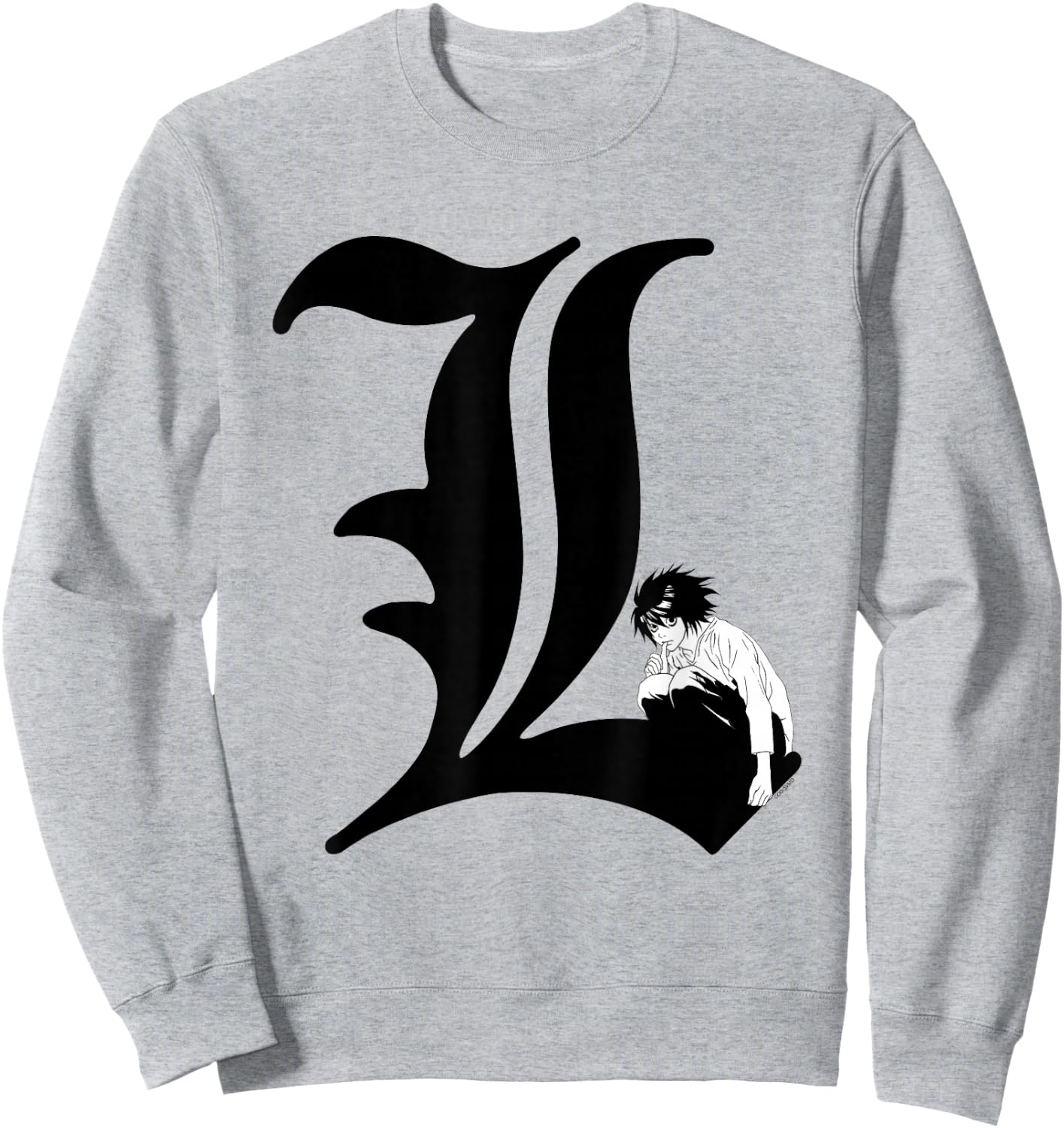 Death Note L Symbol Anime Sweatshirt - Sweatshirt | Ash