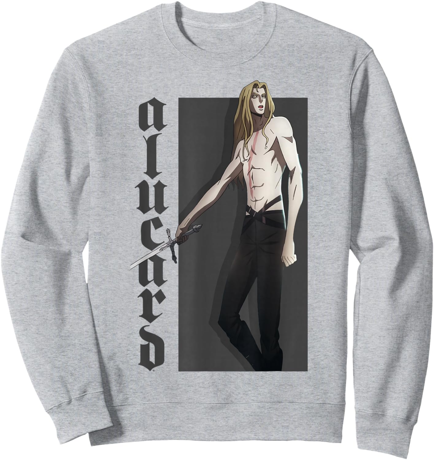 Netflix Castlevania Alucard Character Portrait Sweatshirt - Sweatshirt | Ash
