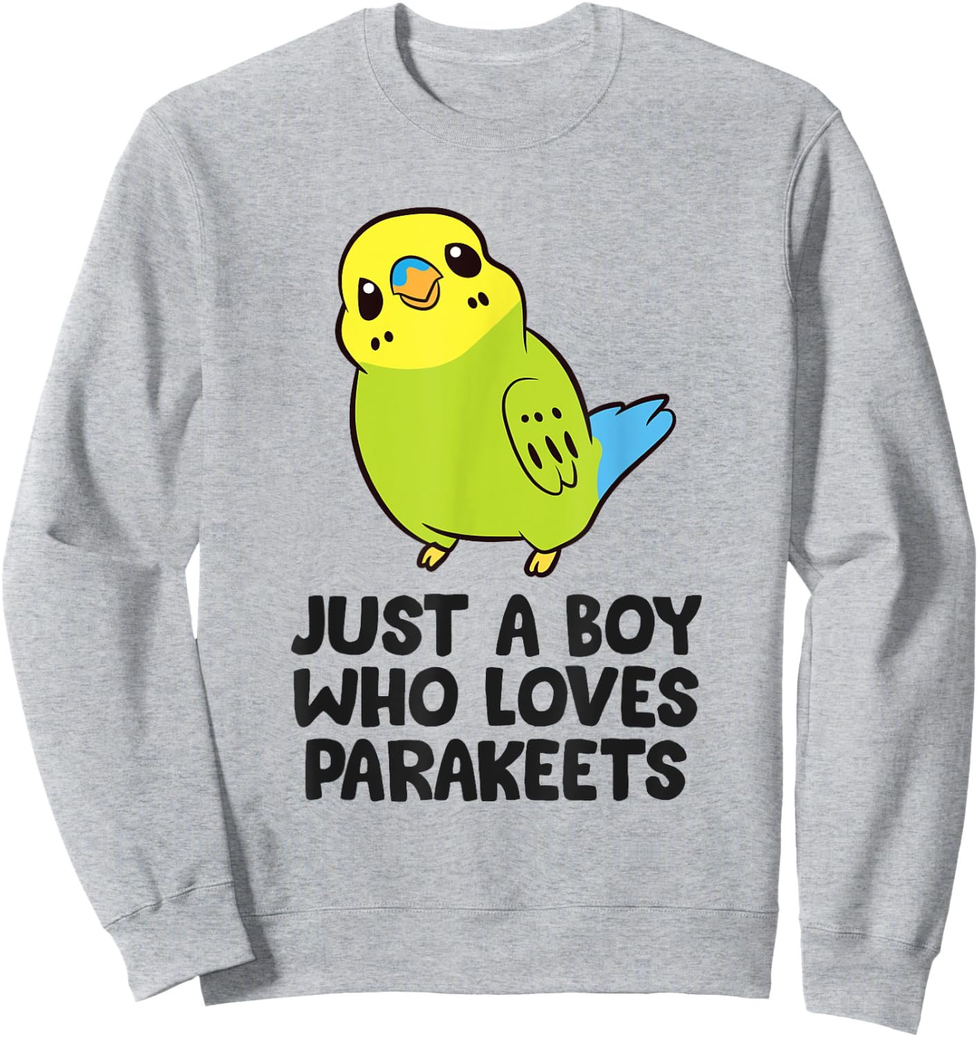 Parakeet Boy Just a Boy Who Loves Parakeets Sweatshirt - Sweatshirt | Ash