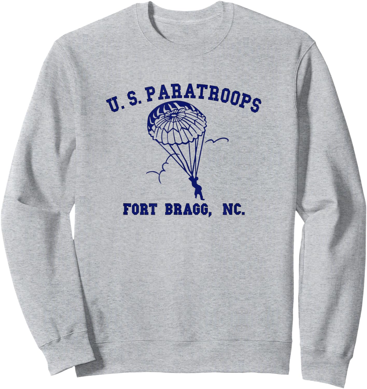 US Paratrooper Fort Bragg NC WW2 Sweatshirt - Sweatshirt | Ash