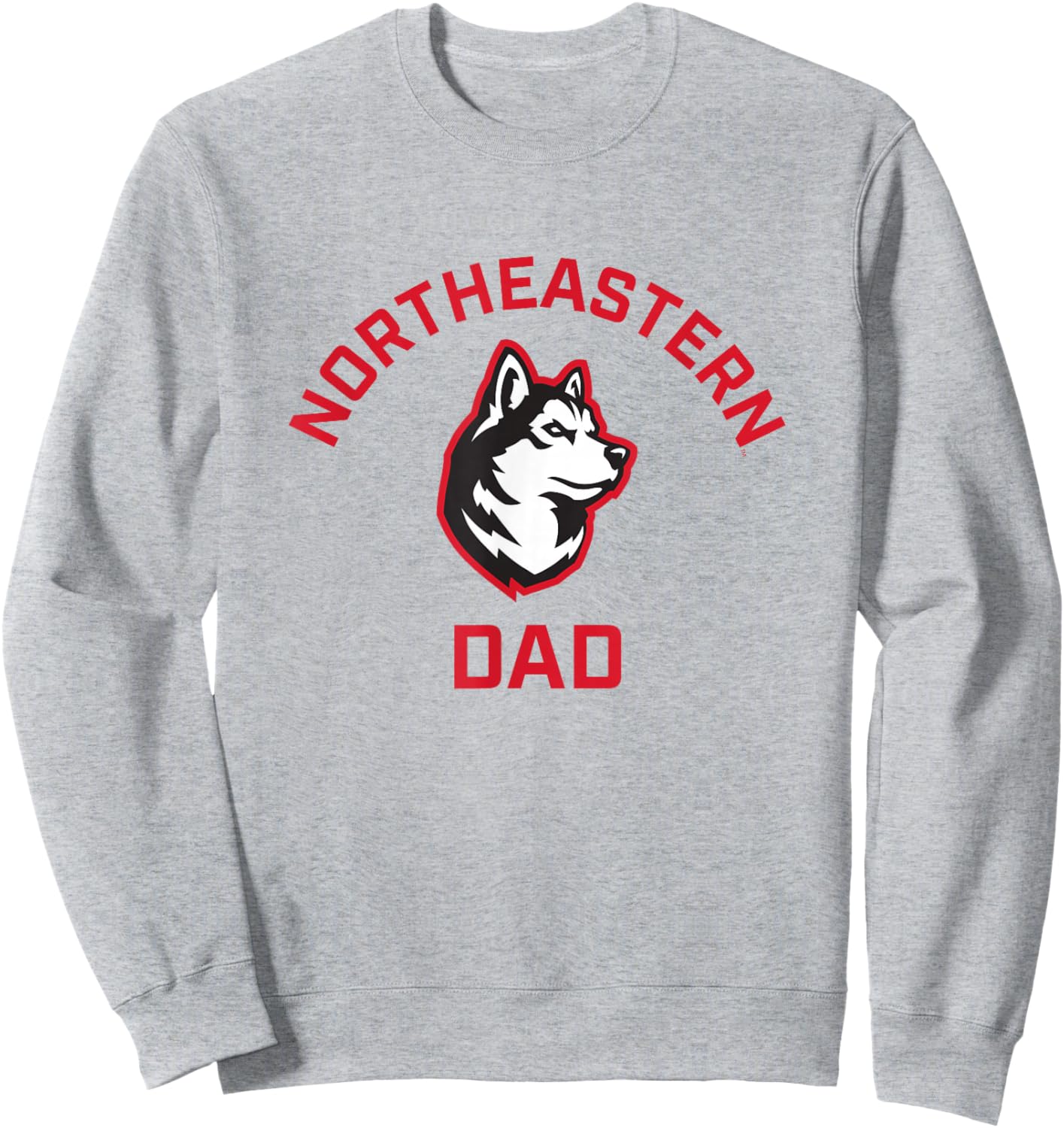 Northeastern University NEU Huskies Arched Dad Sweatshirt - Sweatshirt | Ash