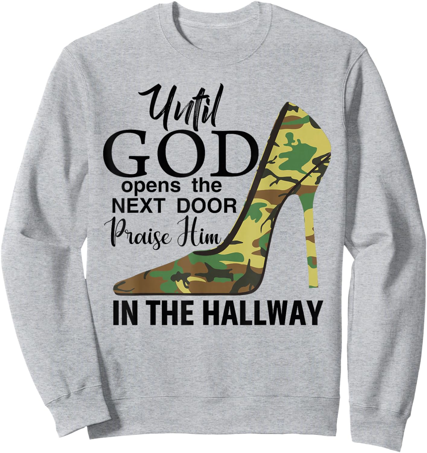 Mom Faith Based Apparel Plus Size Girl Novelty Christian Sweatshirt - Sweatshirt | Ash