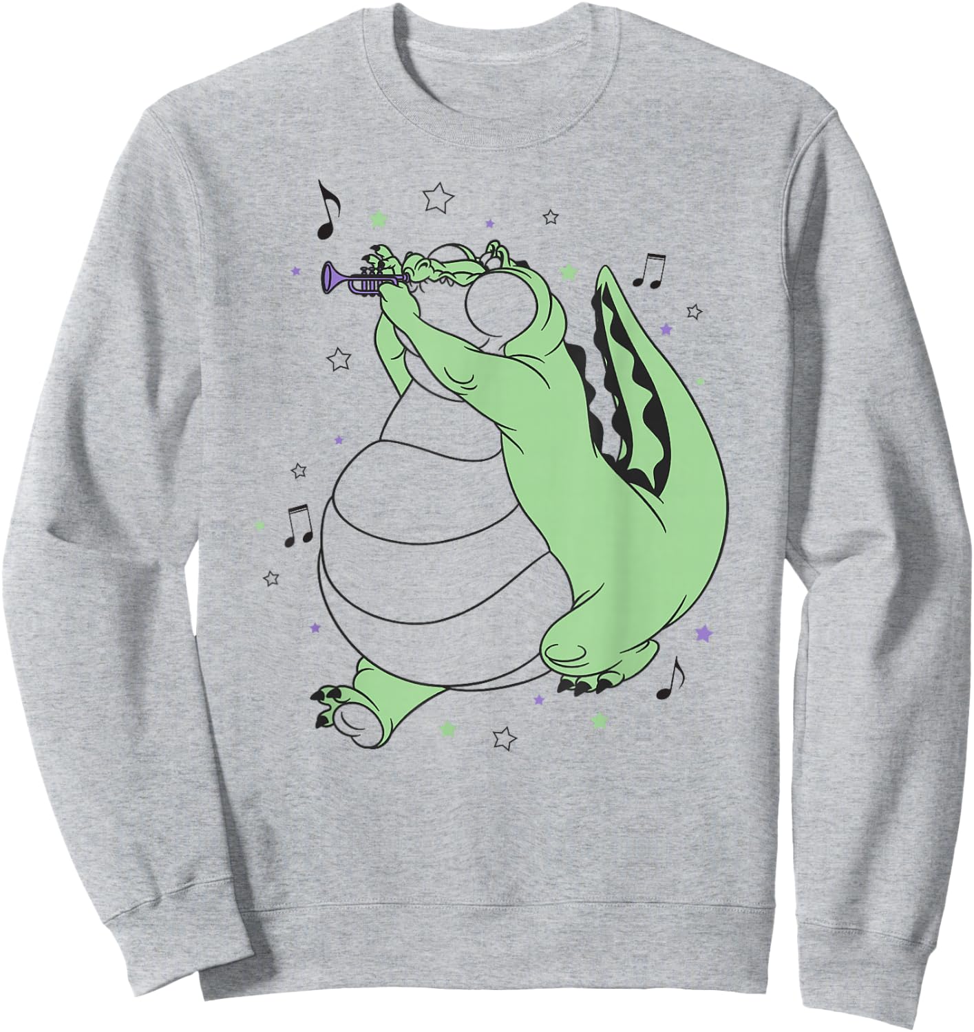 Disney The Princess and The Frog Jazzy Louis Chest Portrait Sweatshirt - Sweatshirt | Ash