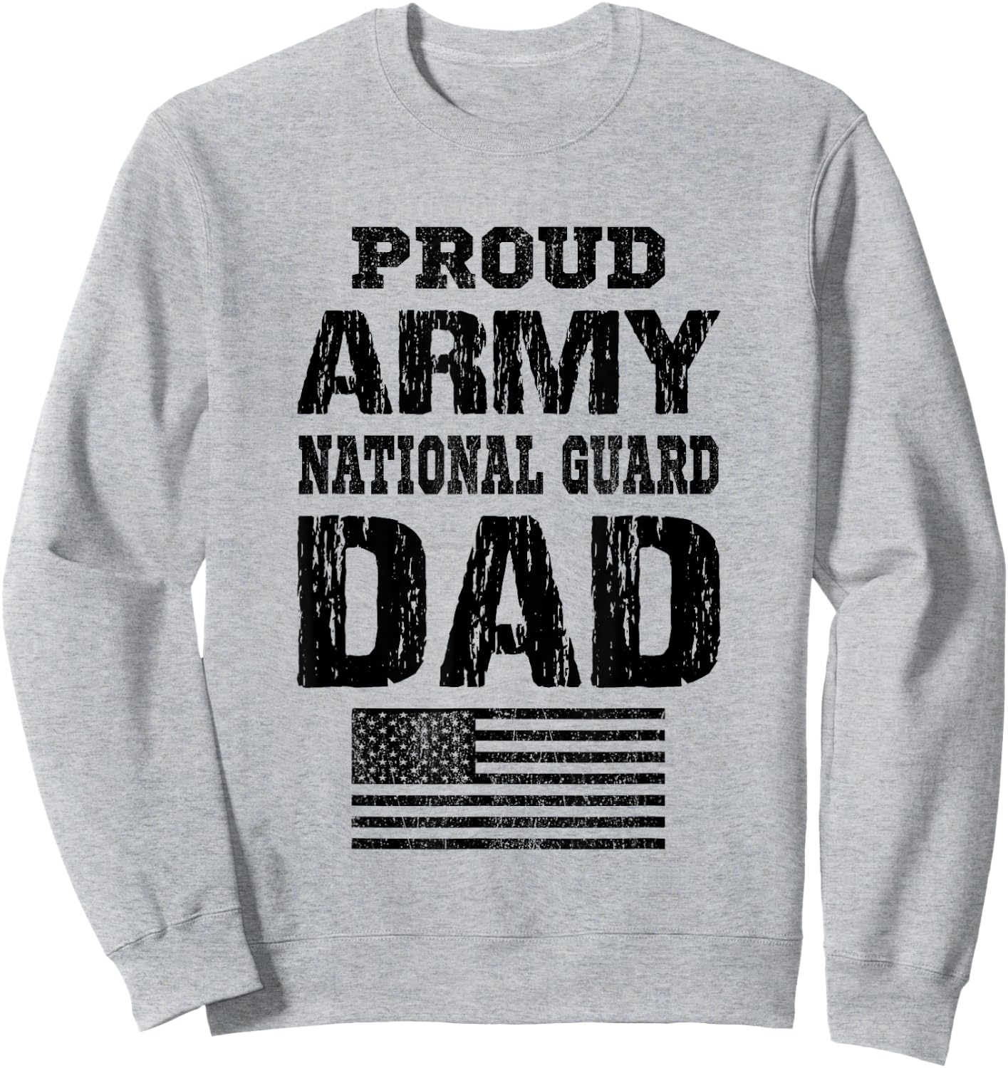 Vintage Proud Army National Guard Dad U.S Military Gift Sweatshirt - Sweatshirt | Ash