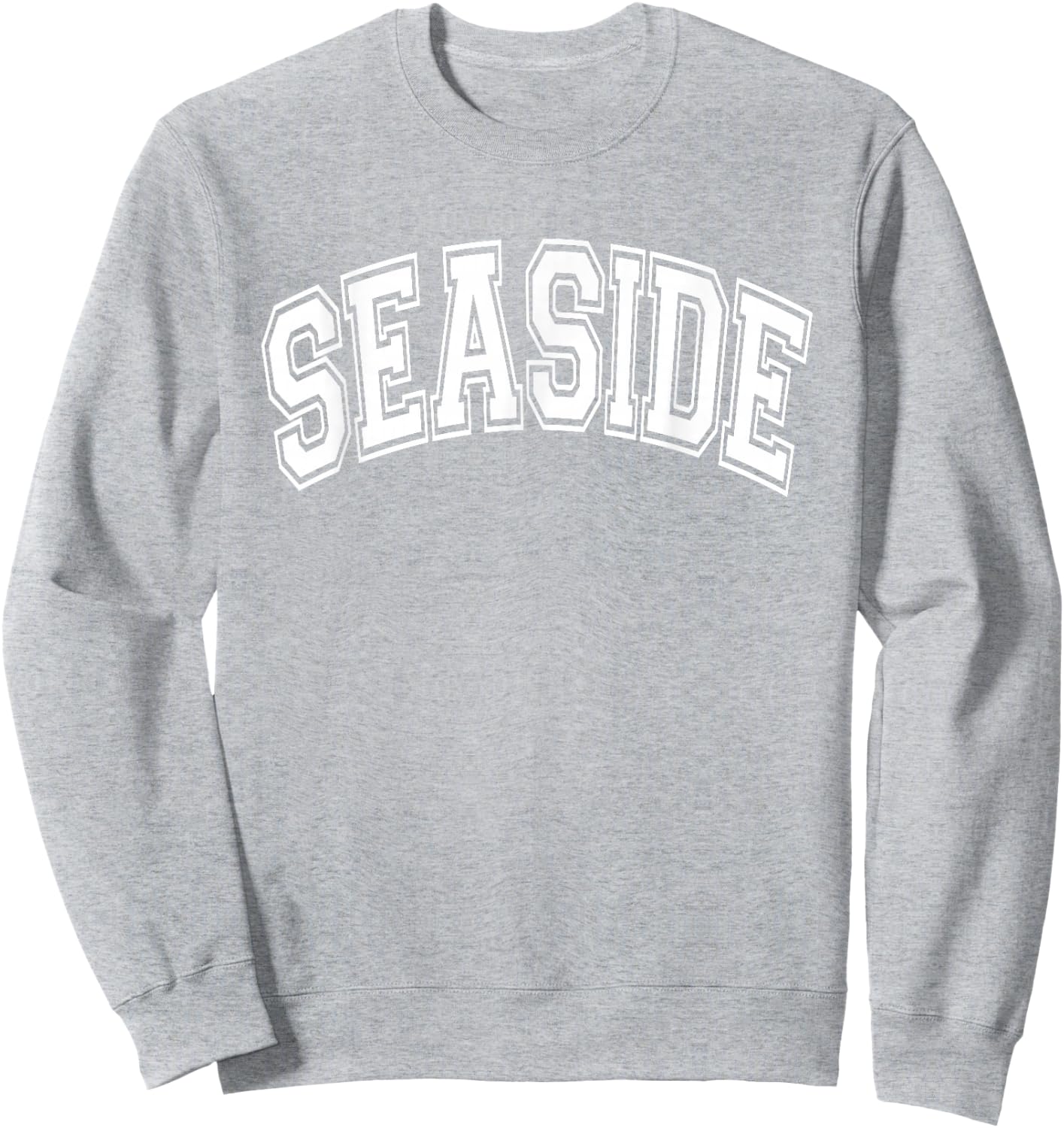 Seaside Arched Style Text Pink with White Print Sweatshirt - Sweatshirt | Ash