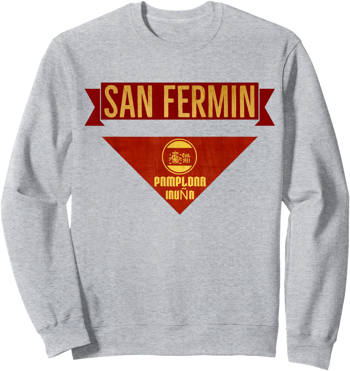 San Fermin Scarf - Pampolna Bull Run Costume Sweatshirt - Sweatshirt | Ash