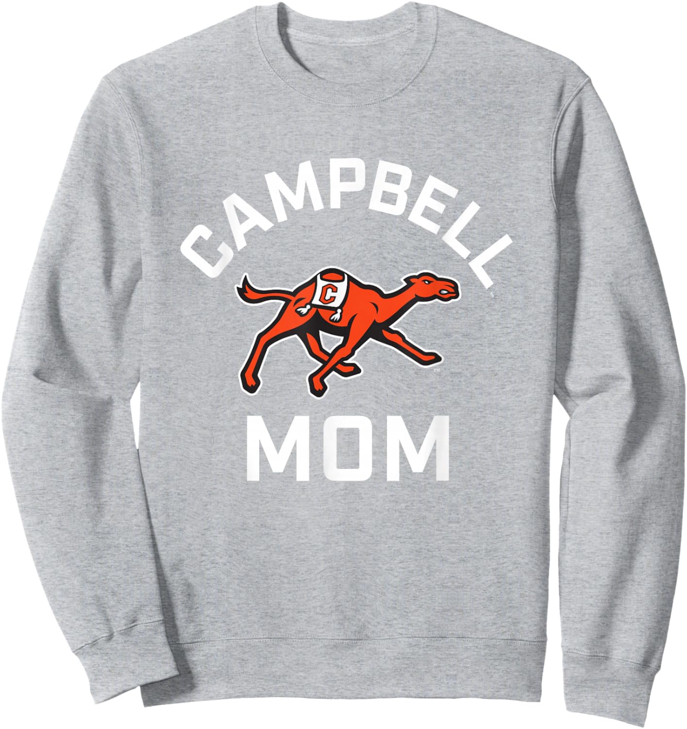Campbell University Fighting Camels Arched Mom Sweatshirt - Sweatshirt | Ash