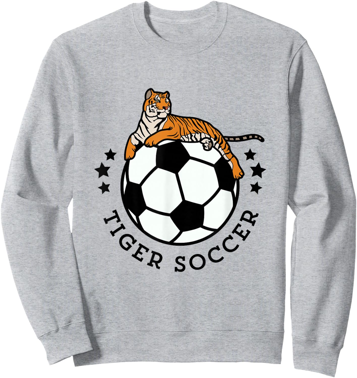 Soccer Sport Tiger, Team Soccer Apparel, Soccer Athletics Sweatshirt - Sweatshirt | Ash