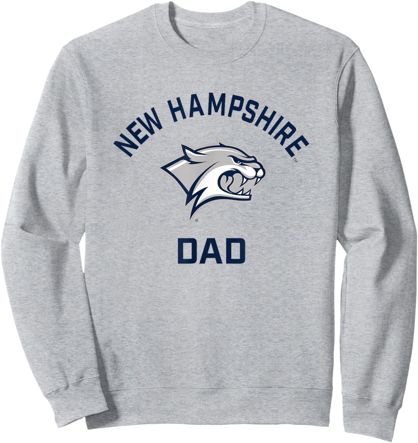 University of New Hampshire UNH Wildcats Arched Dad Sweatshirt - Sweatshirt | Ash