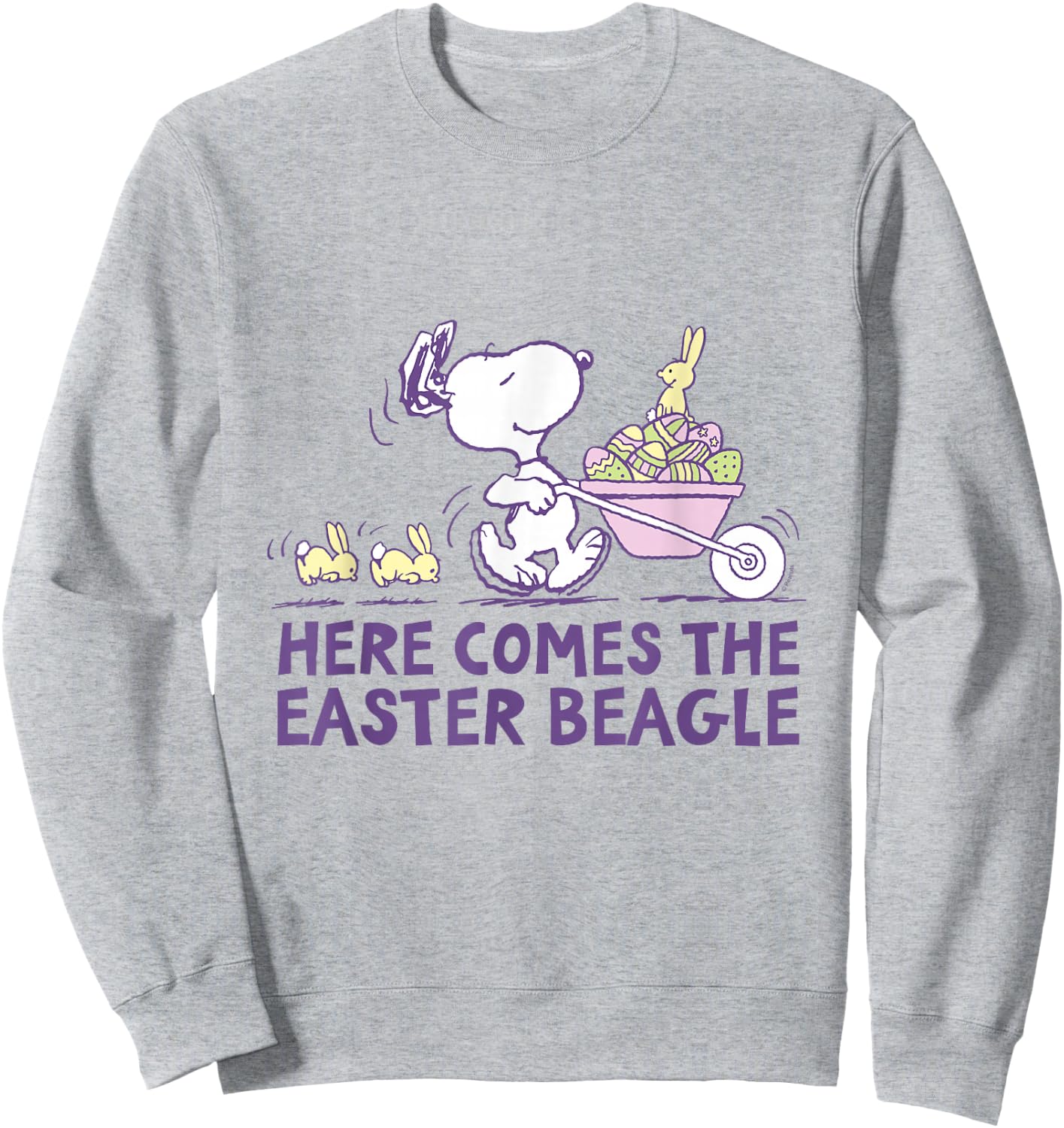 Peanuts - Snoopy Here Comes The Easter Beagle Sweatshirt - Sweatshirt | Ash