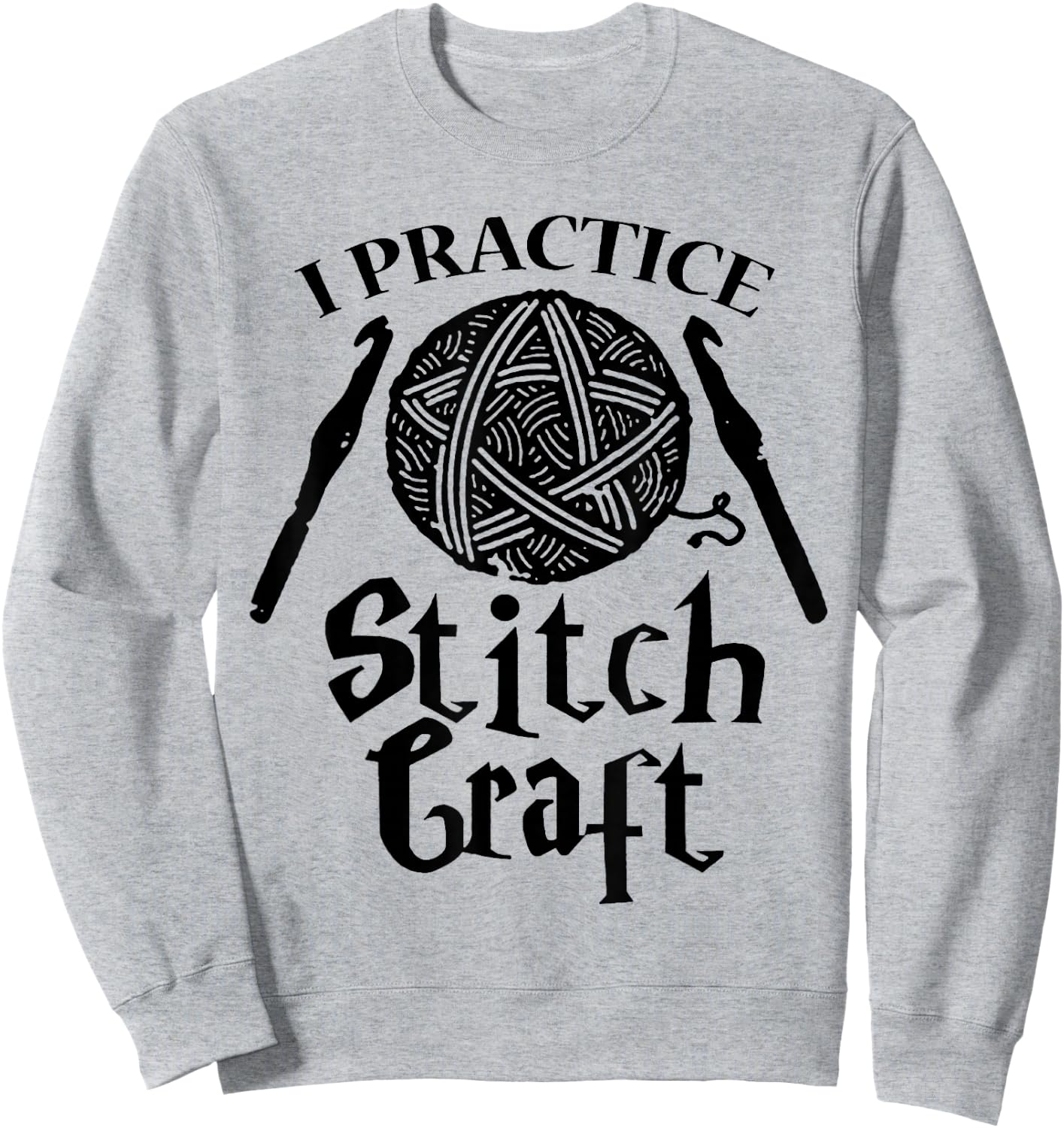 Crochet Stitch Craft Sweatshirt - Sweatshirt | Ash