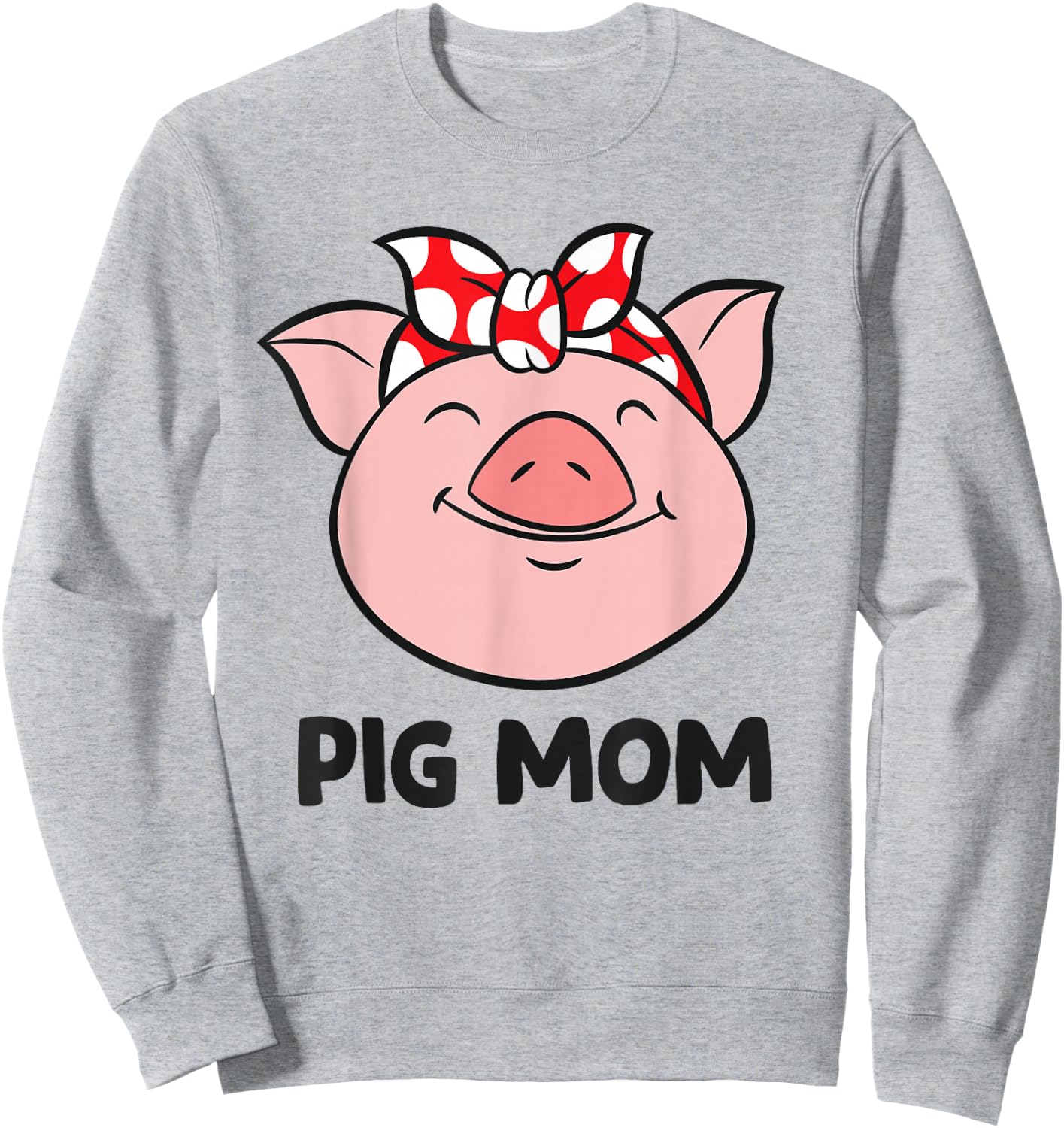 Pig Farmer Mom Love Pigs Pig Mom Cute Pig Lovers Sweatshirt - Sweatshirt | Ash