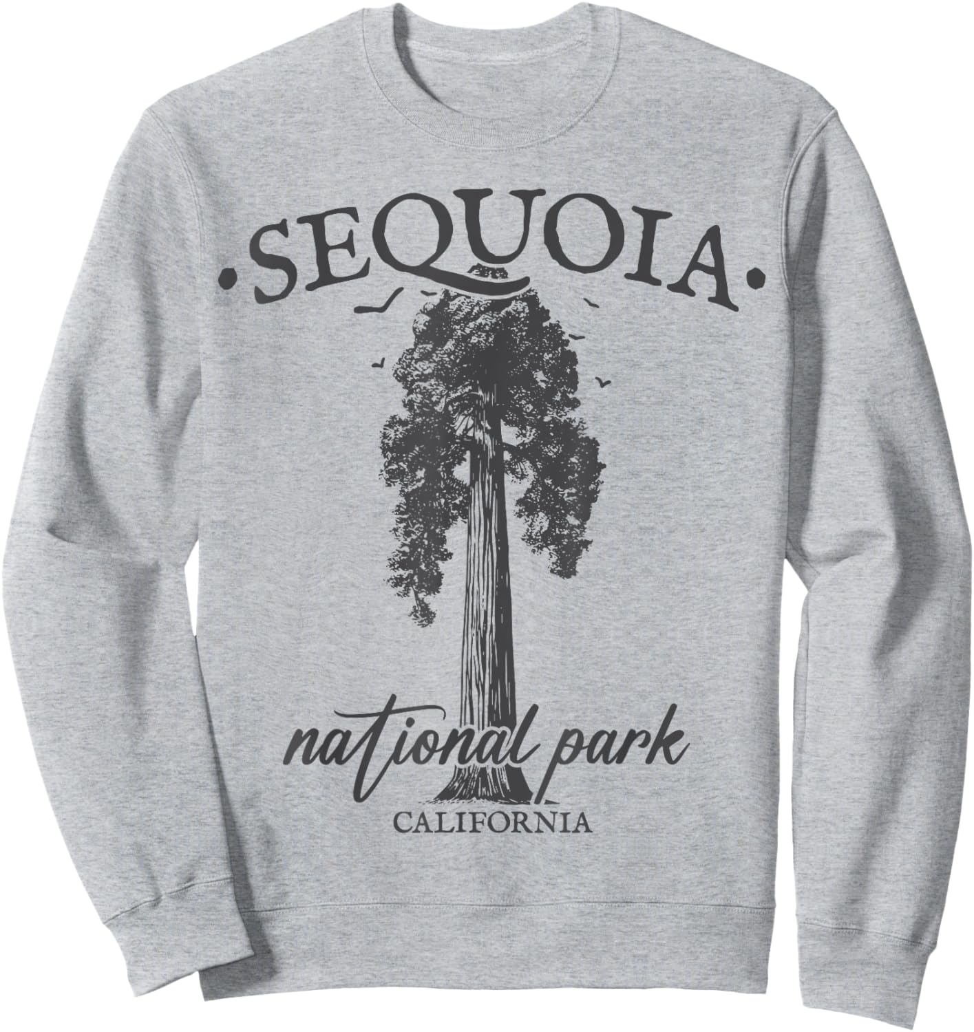 Sequoia National Park Tree Hiking Nature retro Trees vintage Sweatshirt - Sweatshirt | Ash