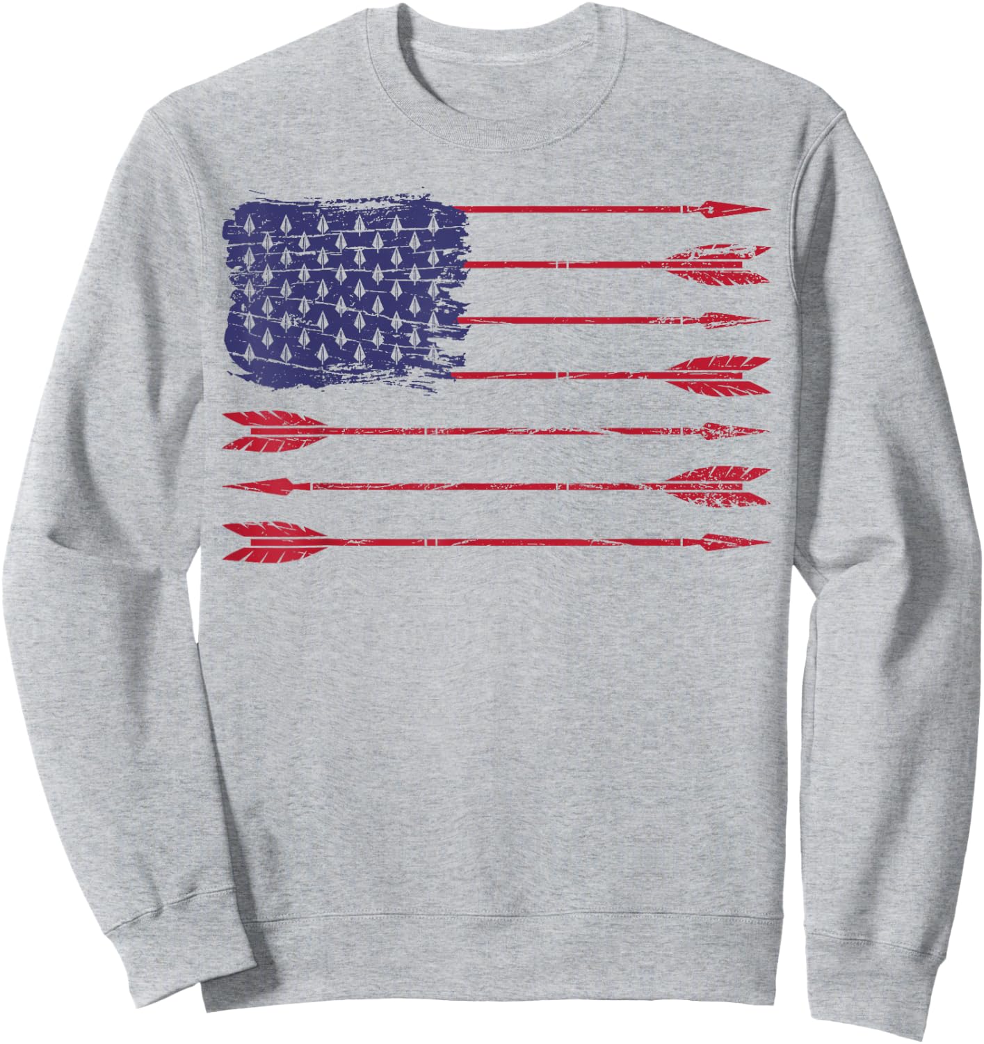 American Flag Arrow Archery Bowhunting Gifts Archer Hunter Sweatshirt - Sweatshirt | Ash