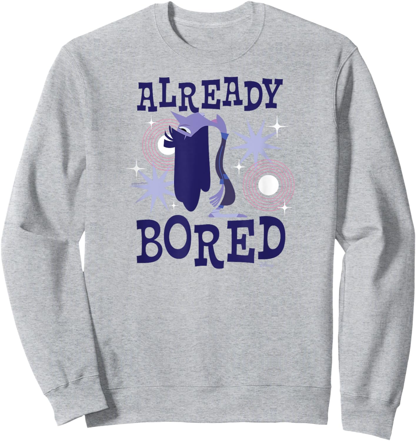 Inside Out 2 - Ennui Emotion Character Already Bored Sweatshirt - Sweatshirt | Ash
