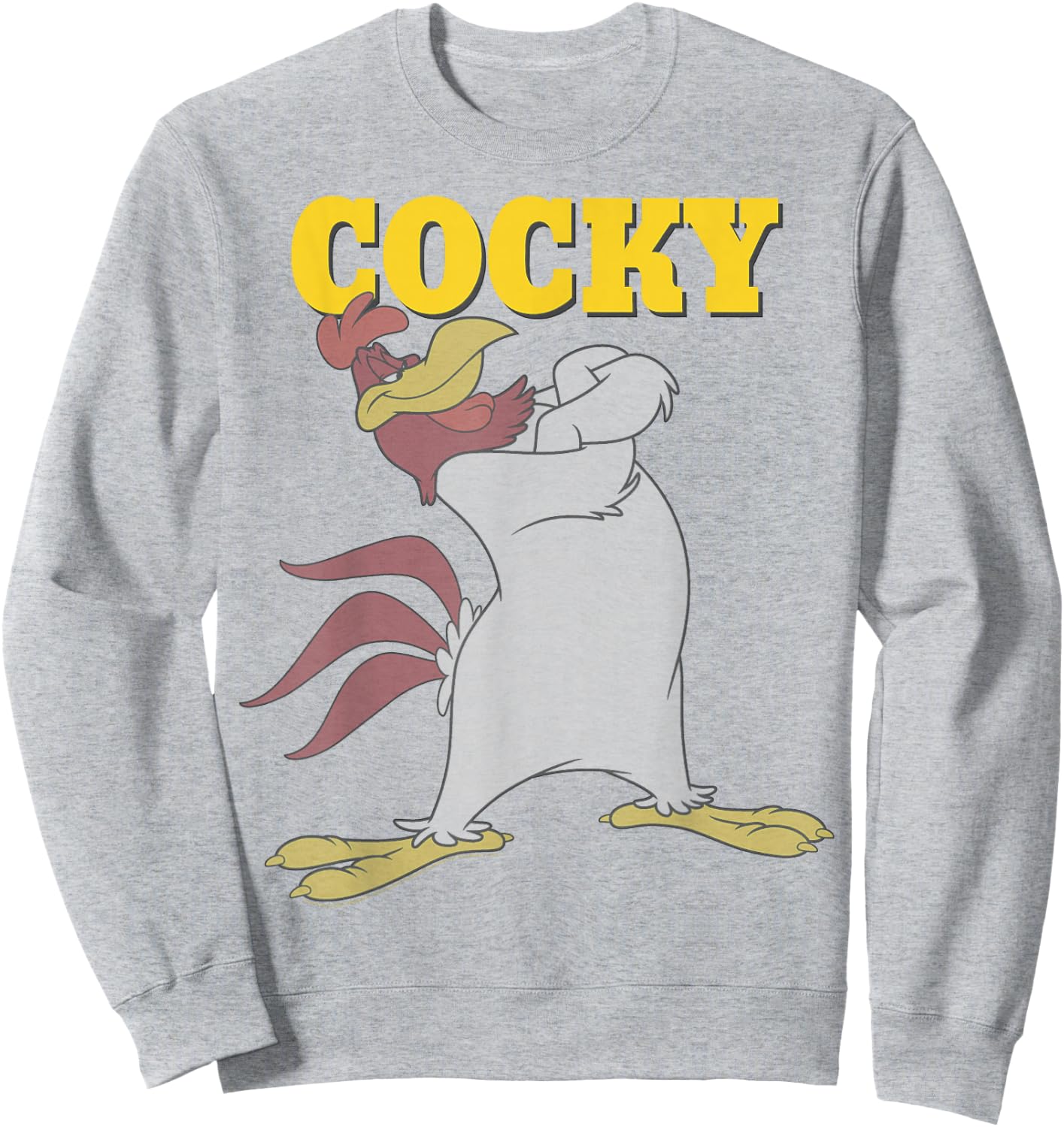 Looney Tunes Foghorn Leghorn Cocky Portrait Small Sweatshirt - Sweatshirt | Ash