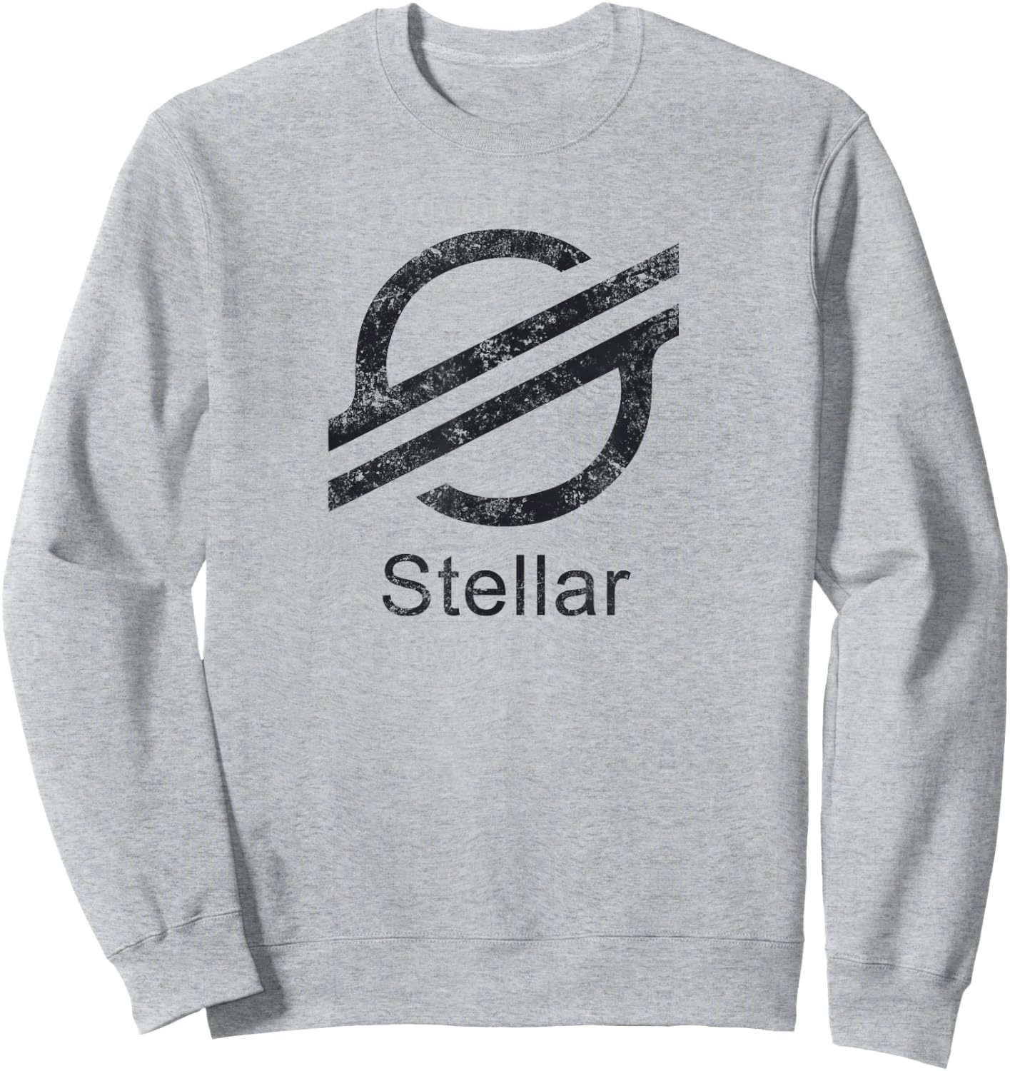 STELLAR LUMENS XLM Crypto Blockchain Token Dark Logo Sweatshirt - Sweatshirt | Ash