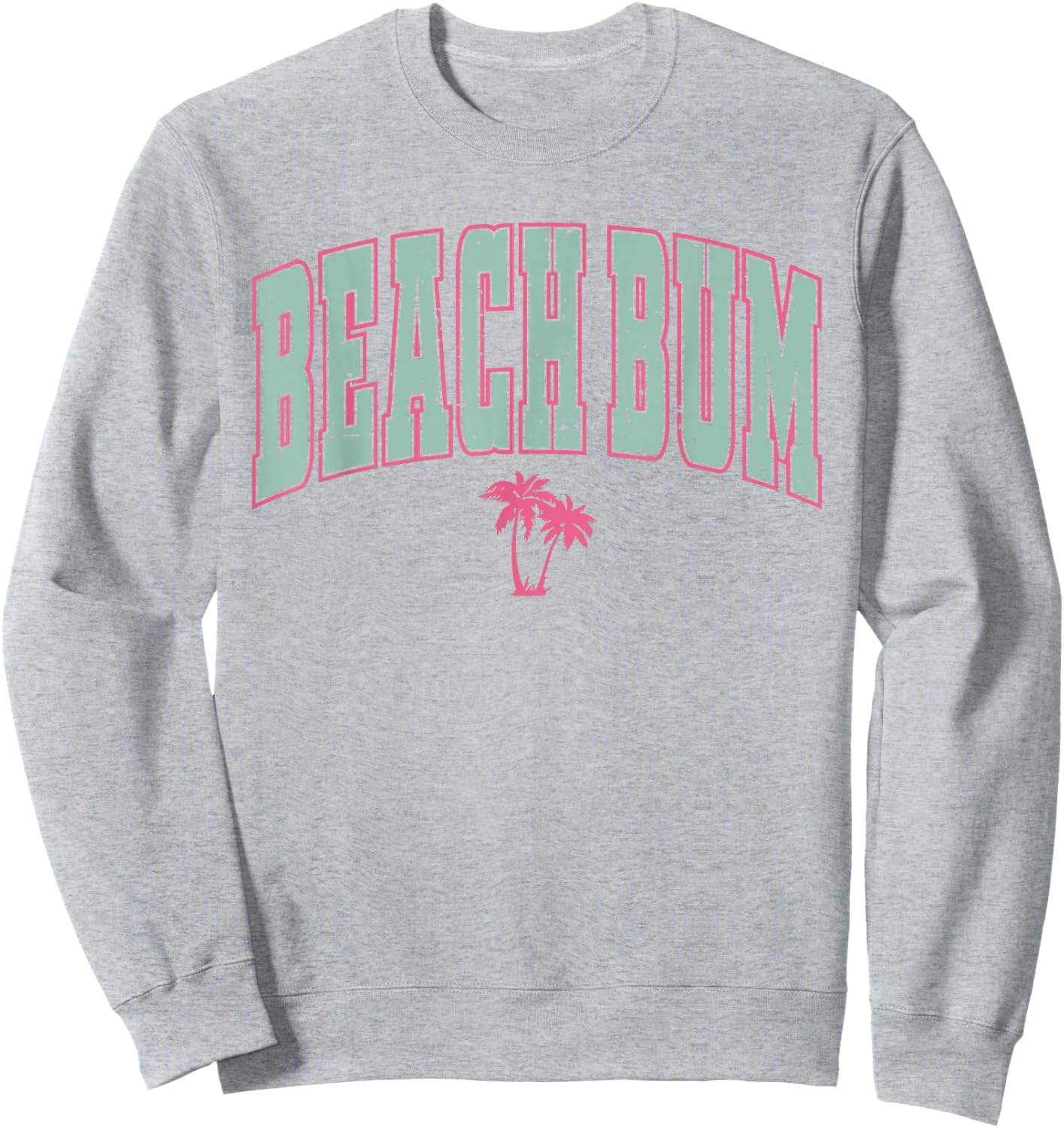 Funny Retro Summer Beach Bum Shirt, Summer Sandy Ocean Vibes Sweatshirt - Sweatshirt | Ash