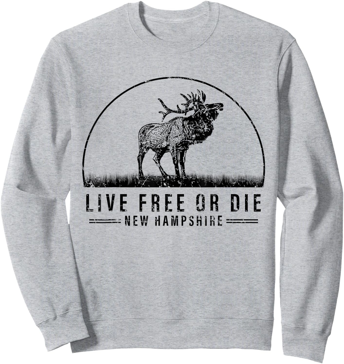 Live Free Or Die New Hampshire Sweatshirt - Sweatshirt | Ash